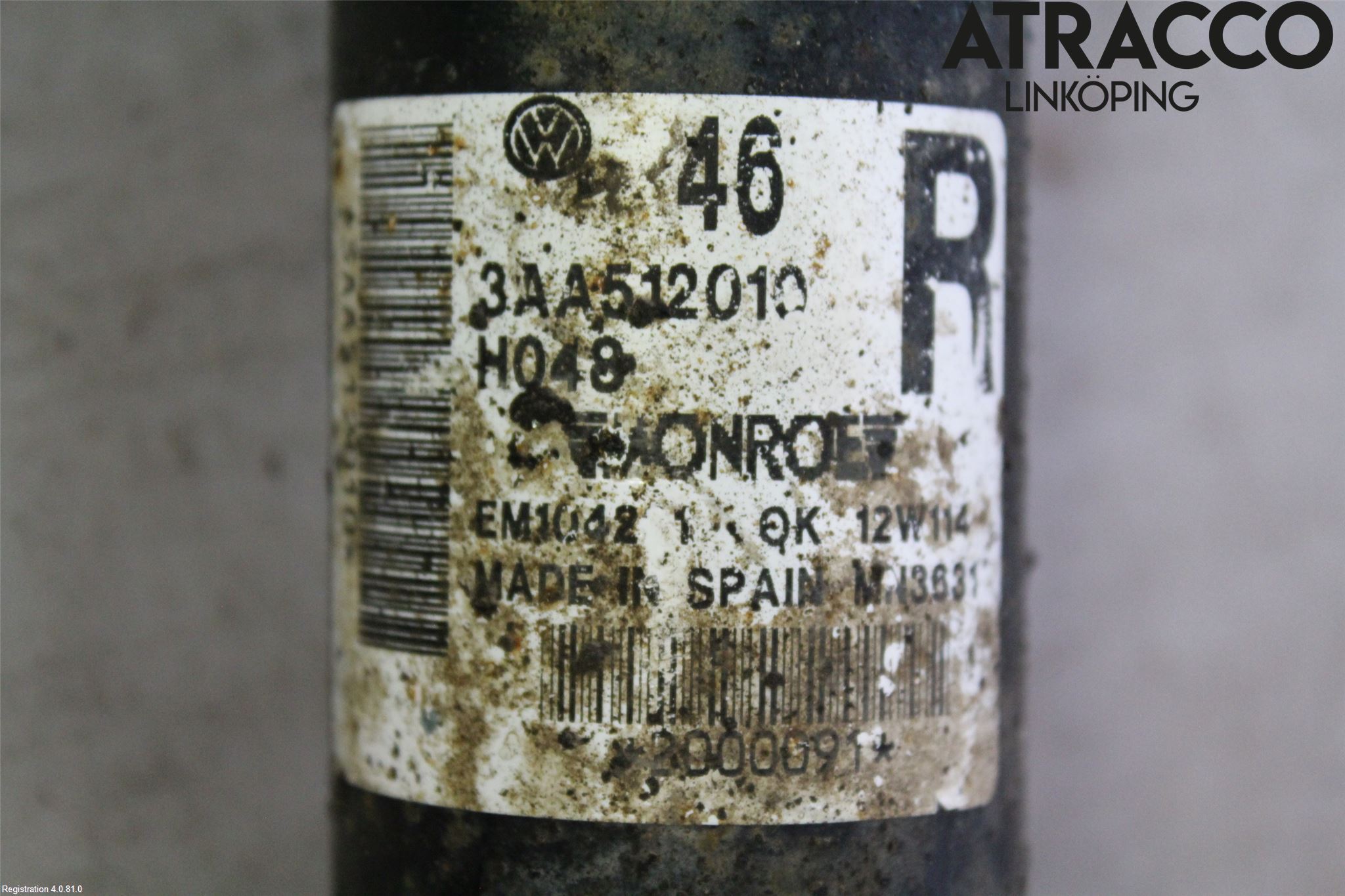 Volkswagen VW PASSAT 11-14 Støtdemper Bak