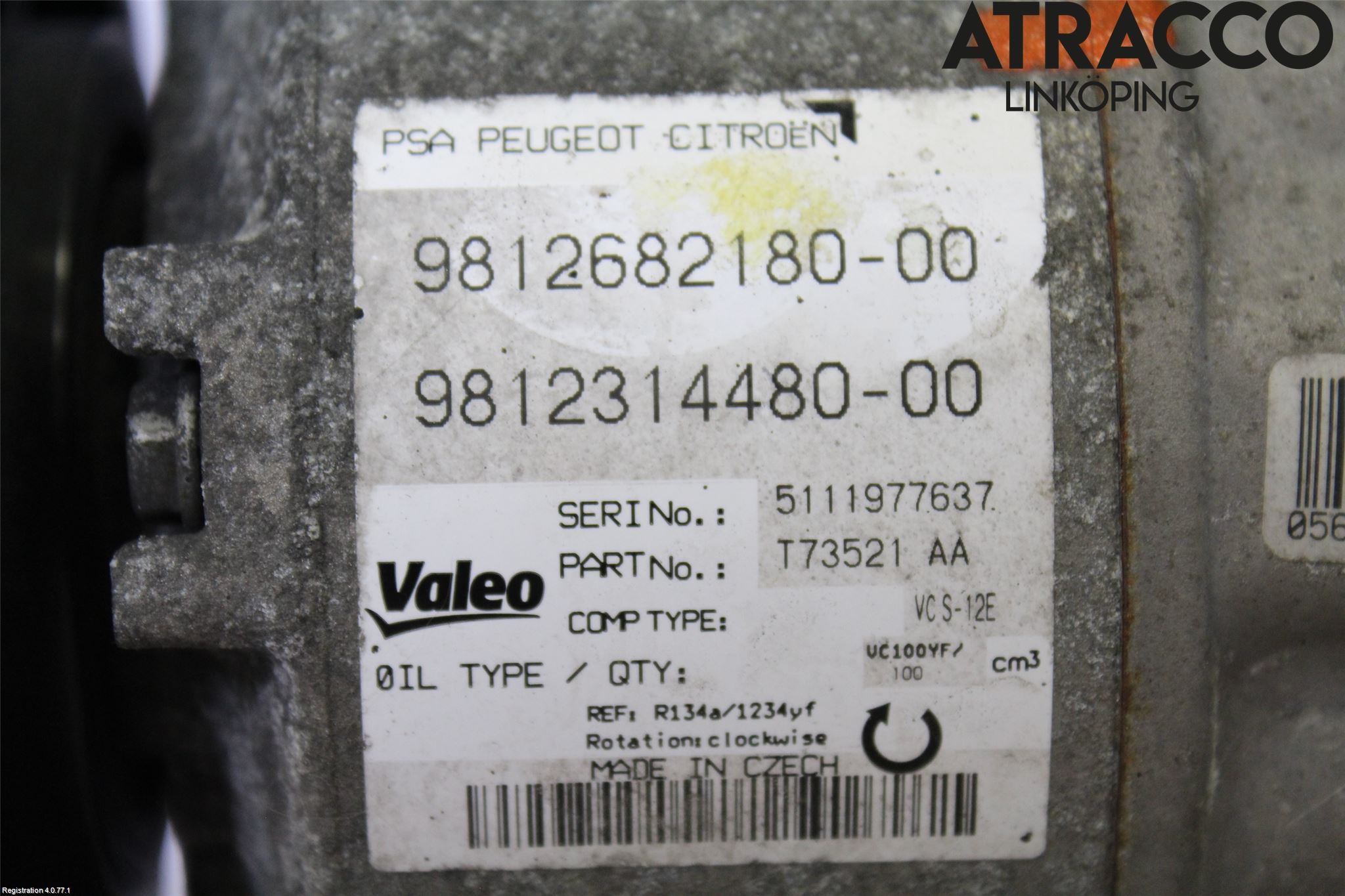 Peugeot 308 14-21 Varme Ac Kompressor