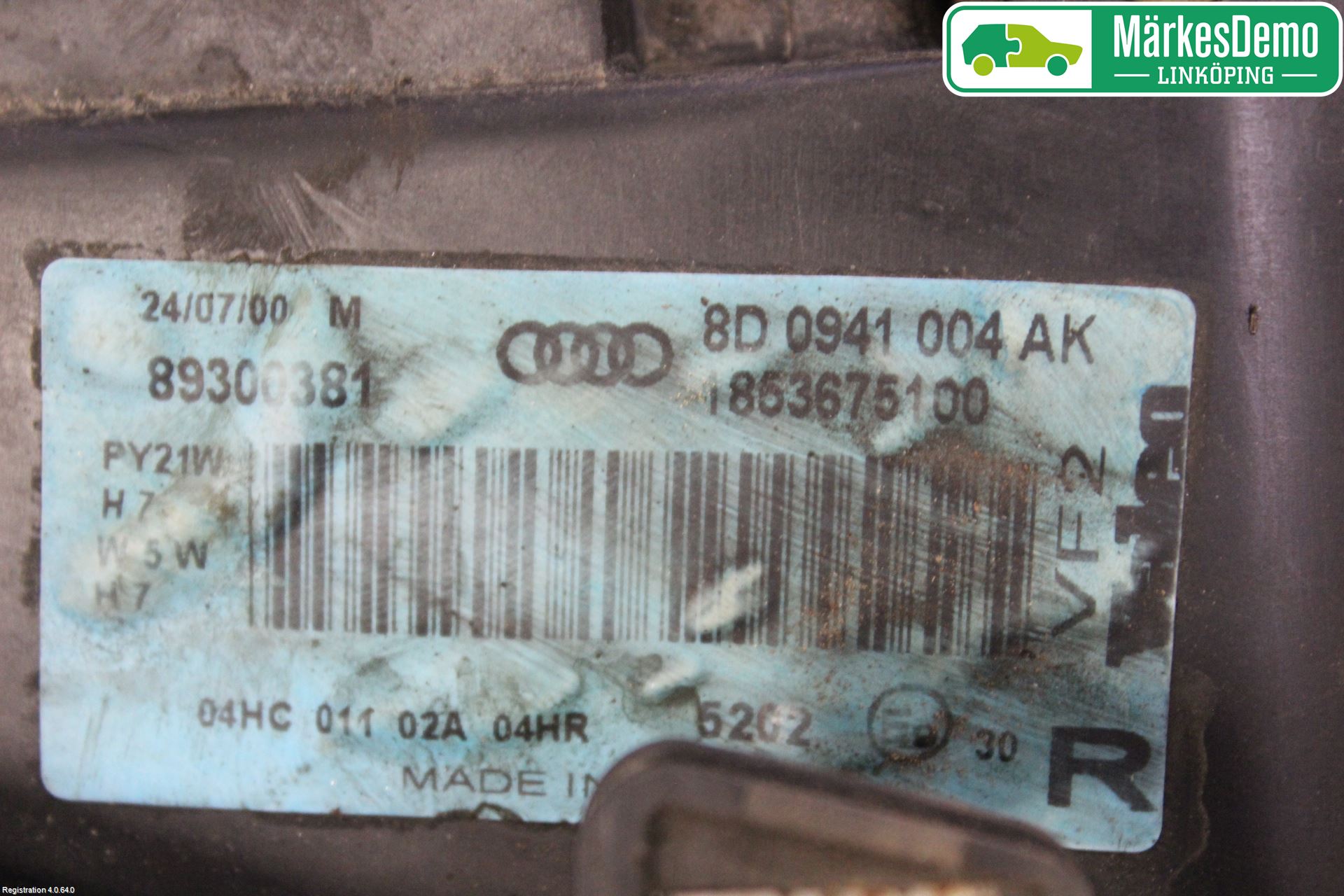 Audi A4/S4 99B-00 Frontlykt Høyre
