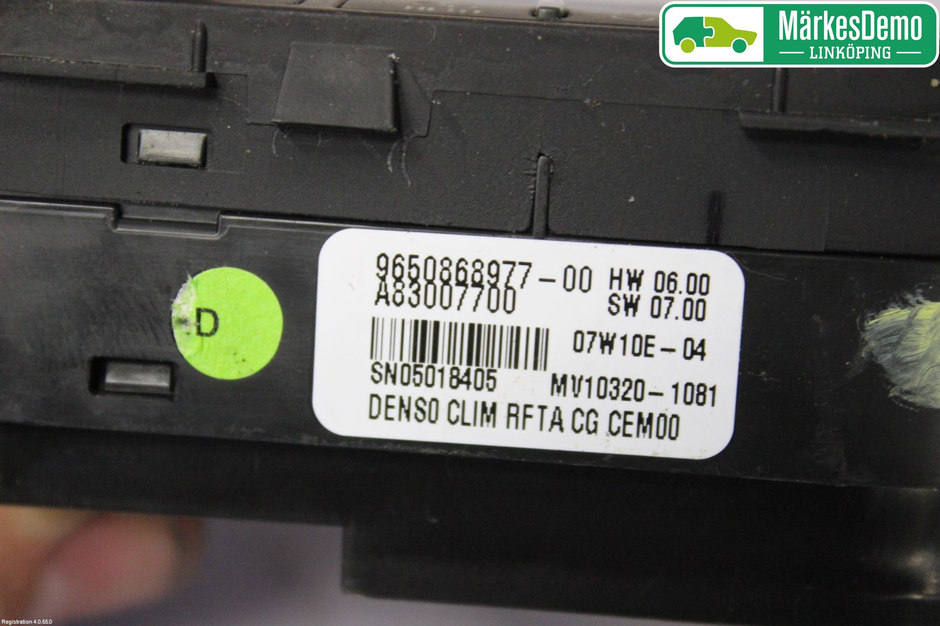 Citroen C4 PICASSO 06-13 Varme Ac Betjening-Display
