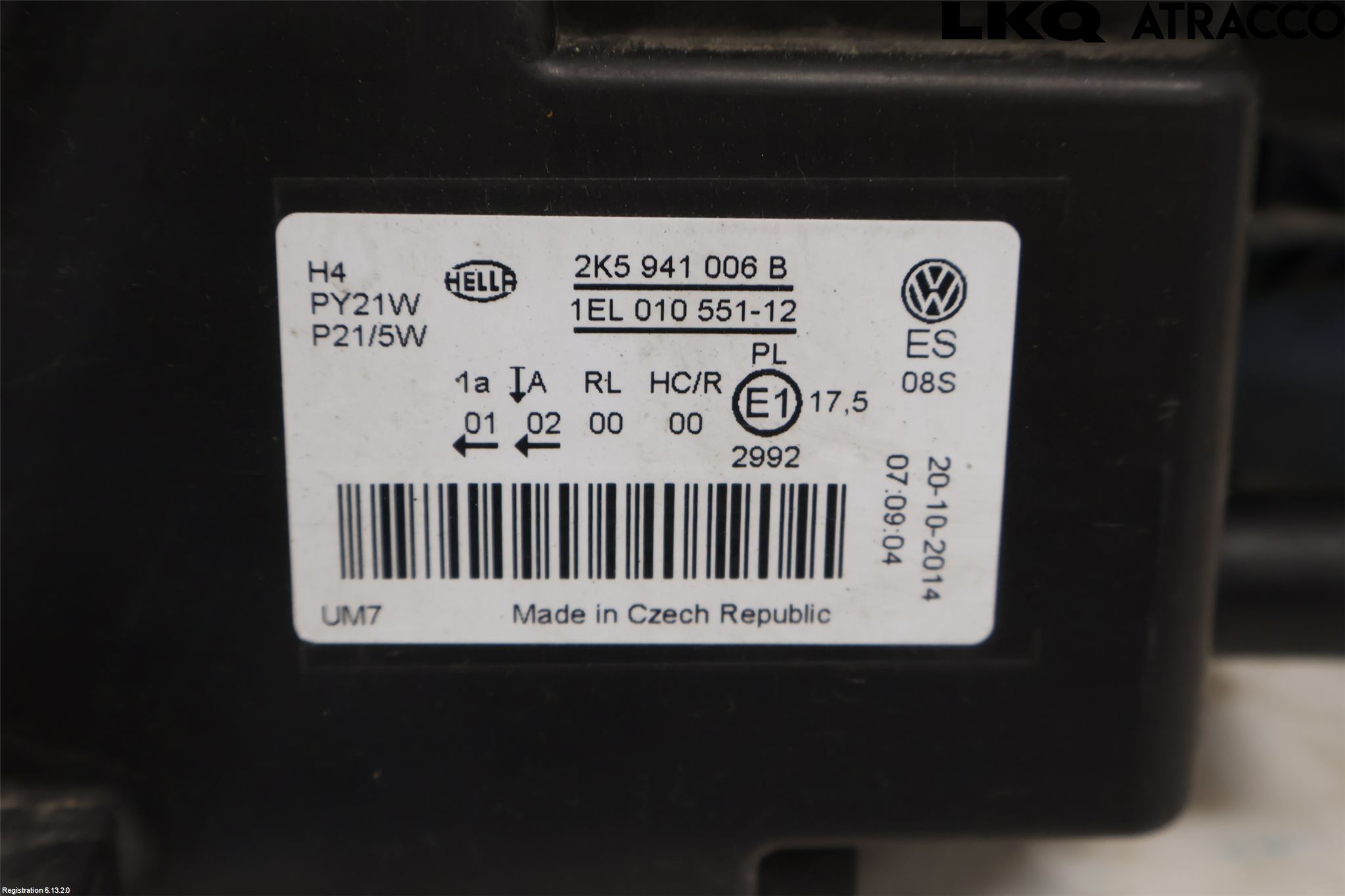 Volkswagen VW CADDY 11-15 Frontlykt Høyre