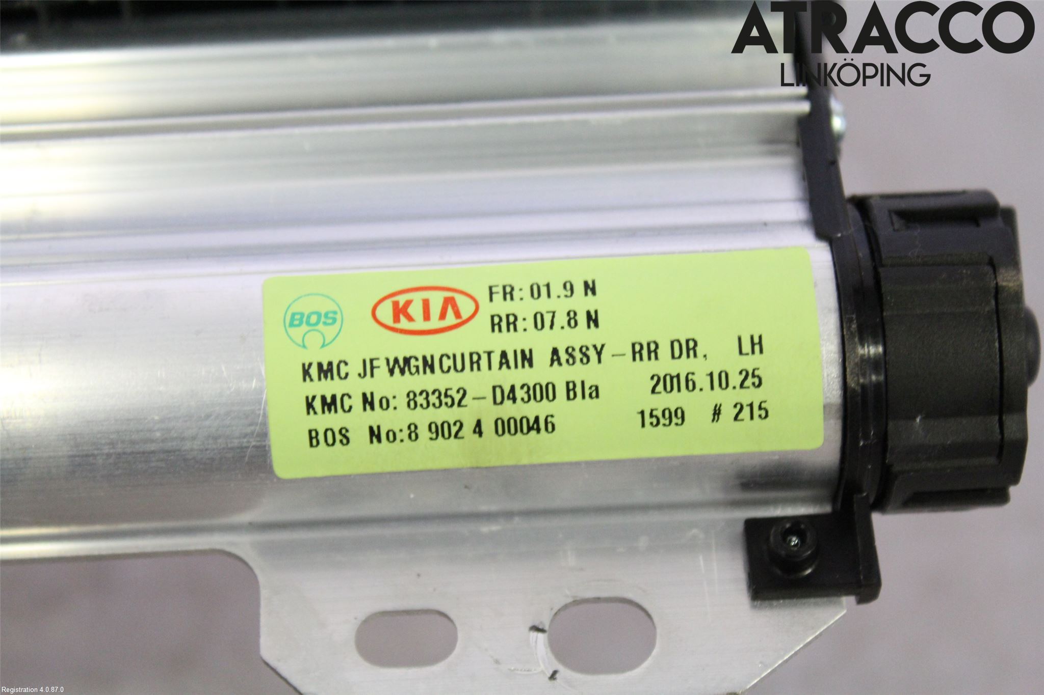 Kia OPTIMA 16-20 Innr Solskjerm