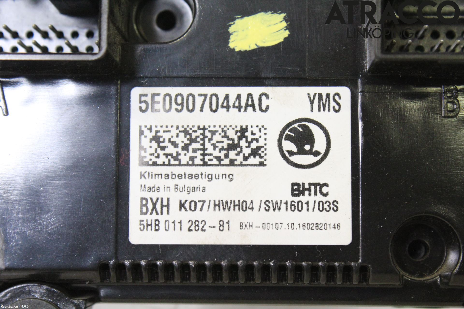 Skoda OCTAVIA (5E) 13-20 Varme Ac Betjening-Display