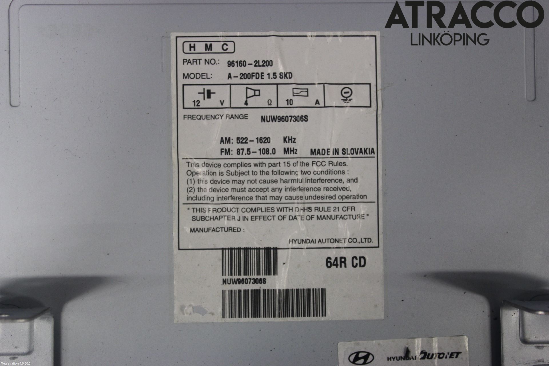 Hyundai i30 FD 07-12 Stereo Radio Med Cd