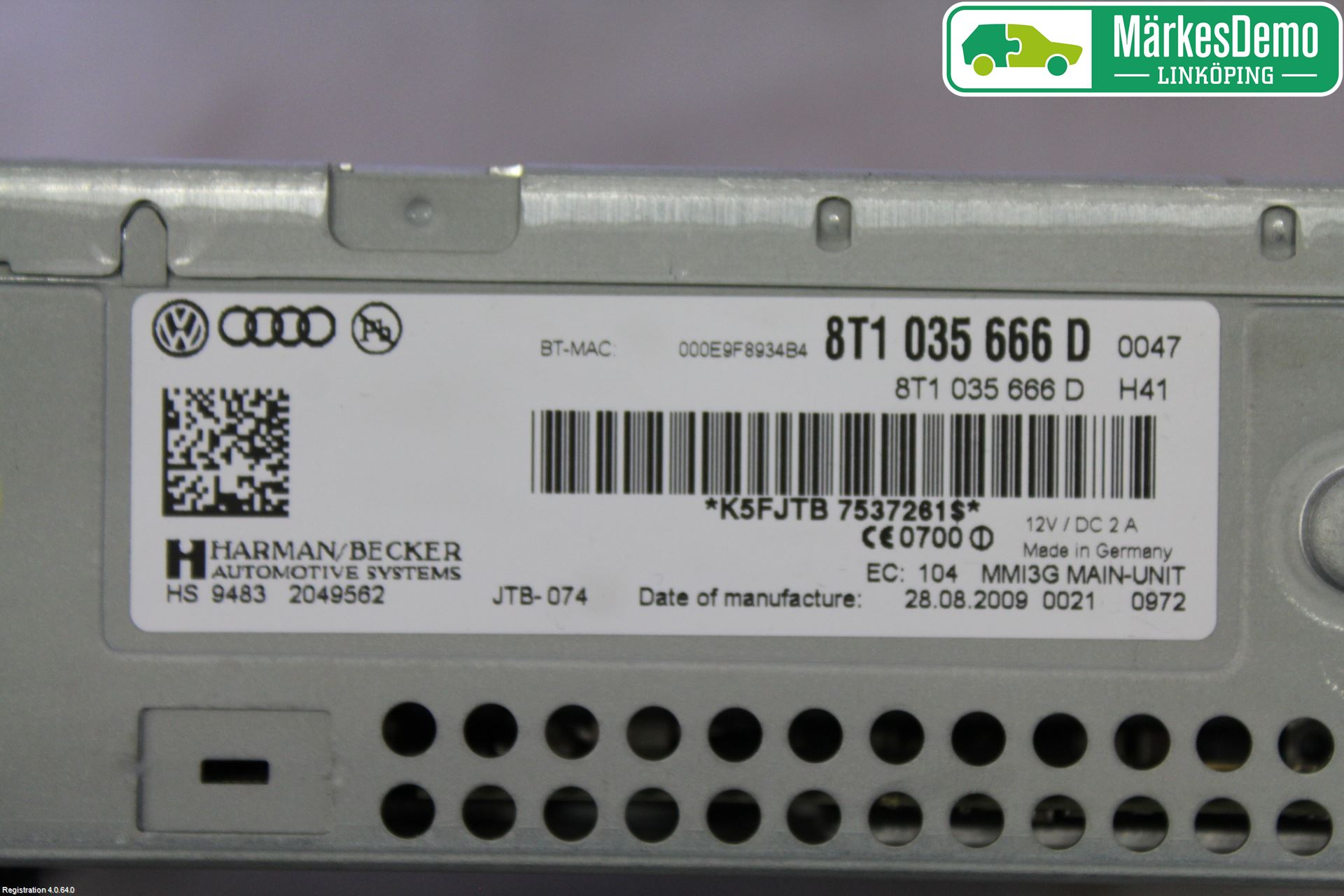 Audi A5 07-16 Stereo Radio Med Cd