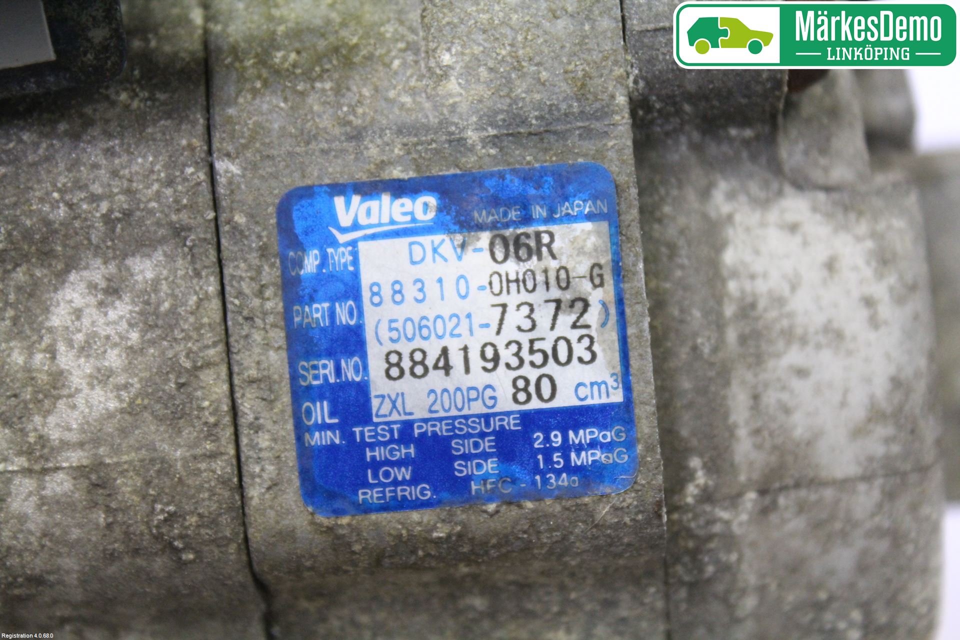 Citroen C1 06-13 Varme Ac Kompressor