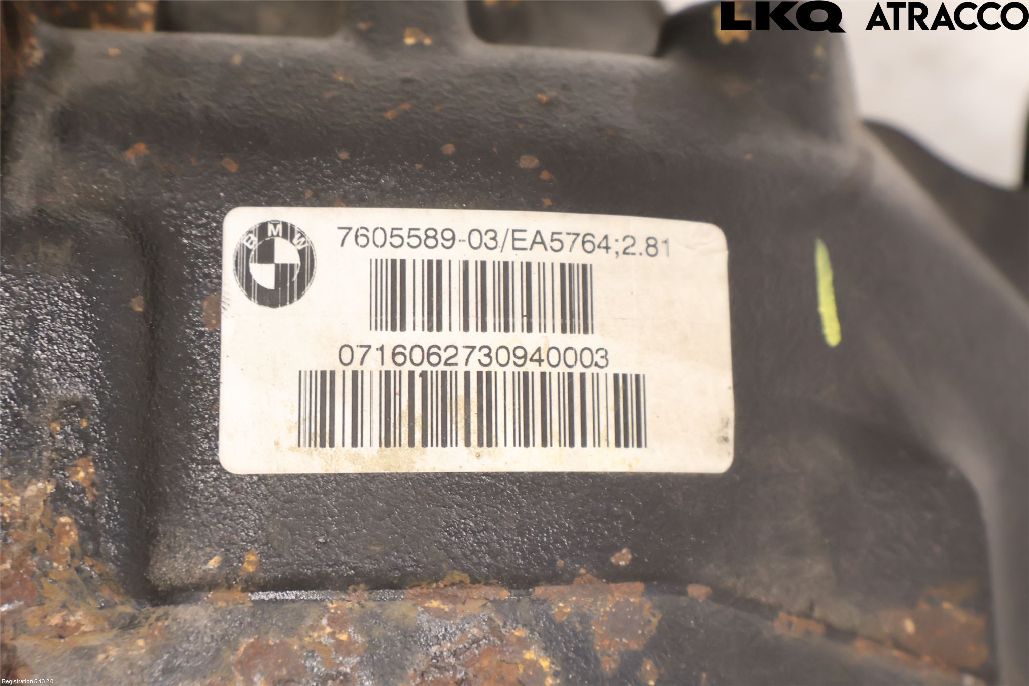 BMW 3 F30/F31/F80 12-19 Bakaksel Kardang Bak -Diff