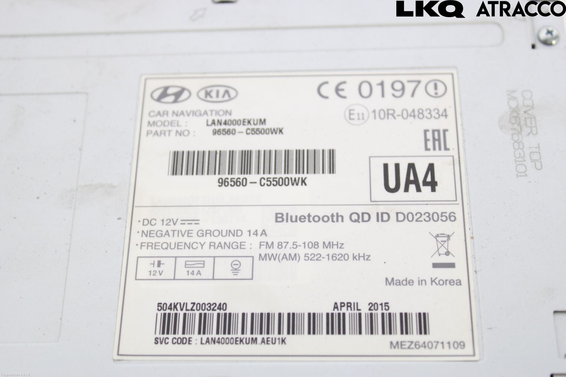 Kia SORENTO 15-20 Stereo Radio Med Cd