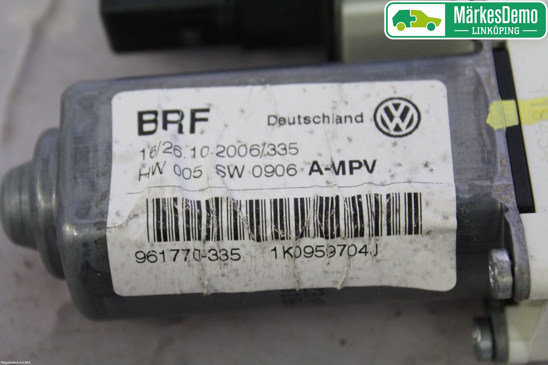 Volkswagen VW TOURAN 03-10 Vindusheismotor
