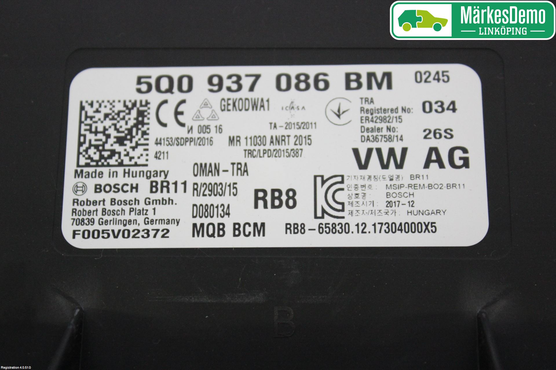 Volkswagen VW PASSAT 15-19 Styreenhet Klima