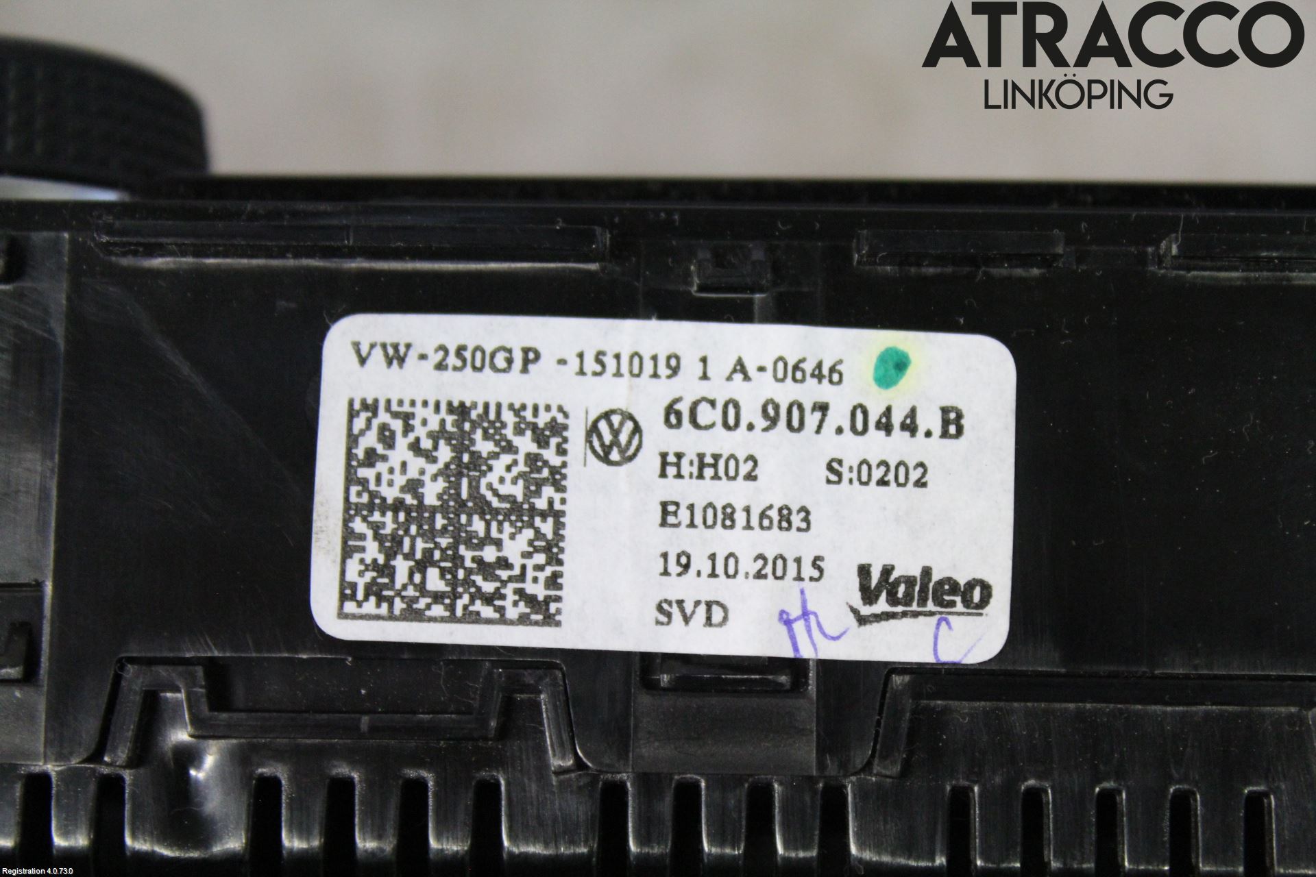 Volkswagen VW POLO 10-17 Varme Ac Betjening-Display