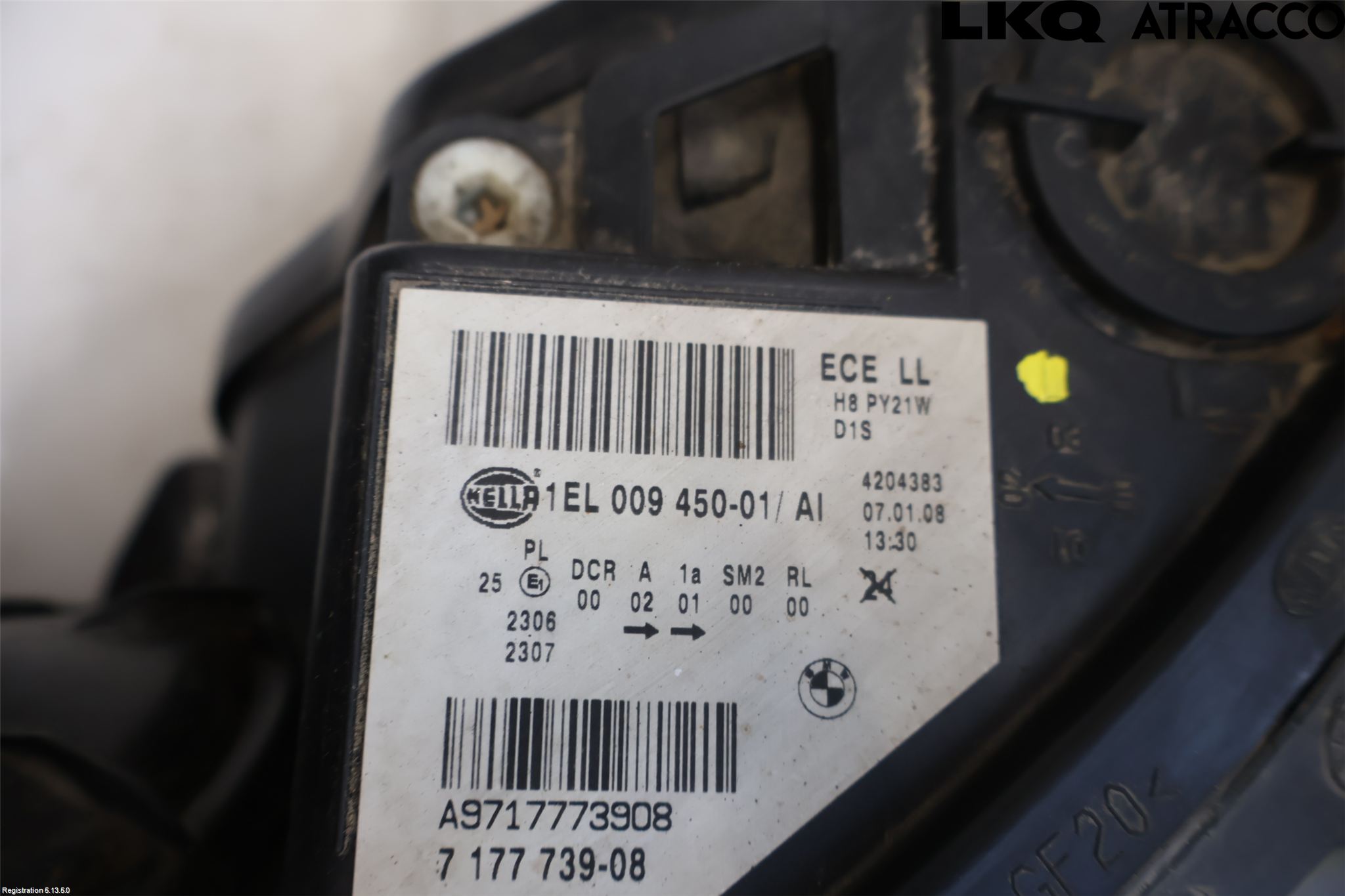BMW 5 E60/61 Sed/Tou 02-10 Frontlykt Venstre