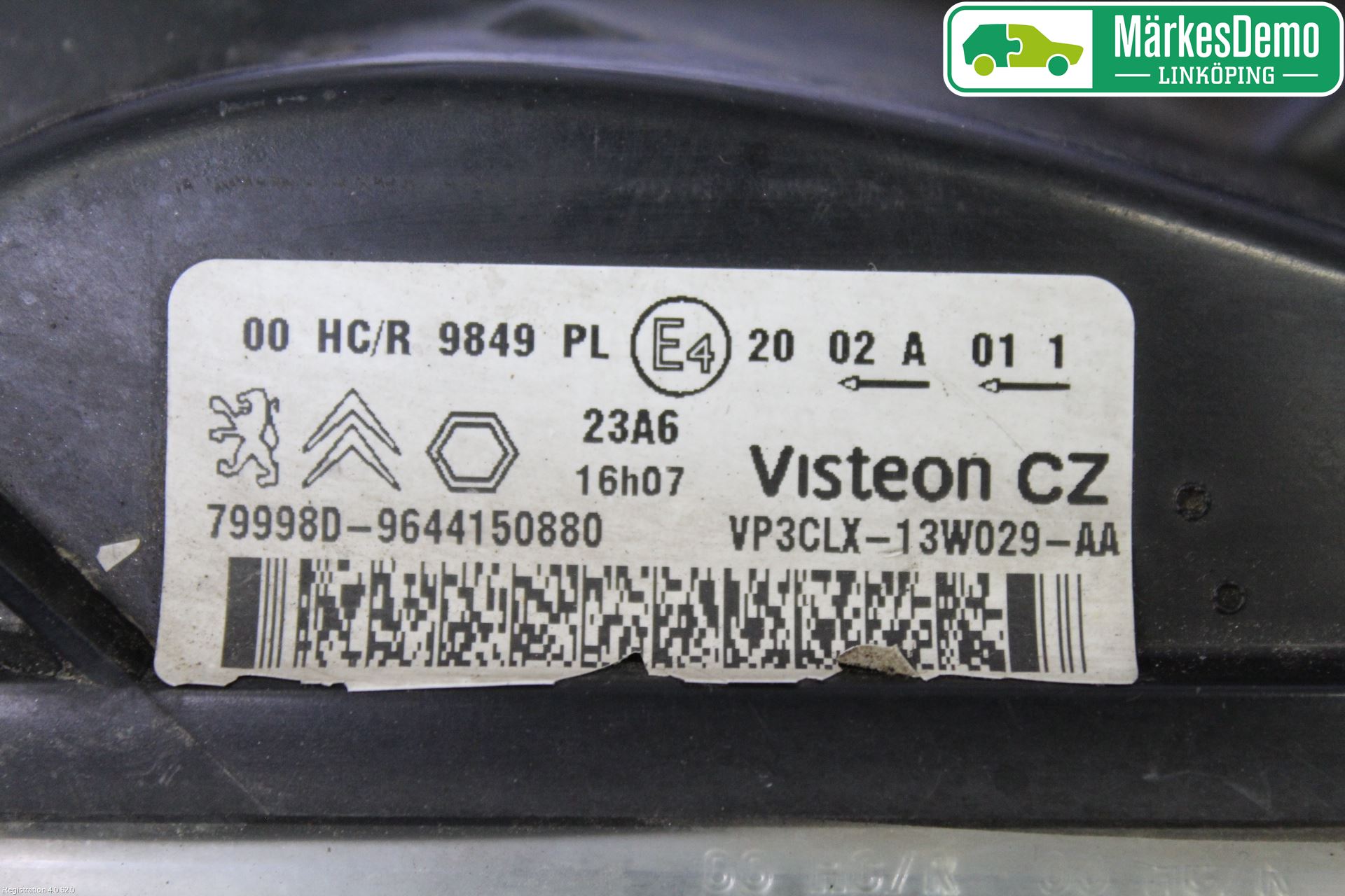 Citroen BERLINGO  03-07 Frontlykt Høyre