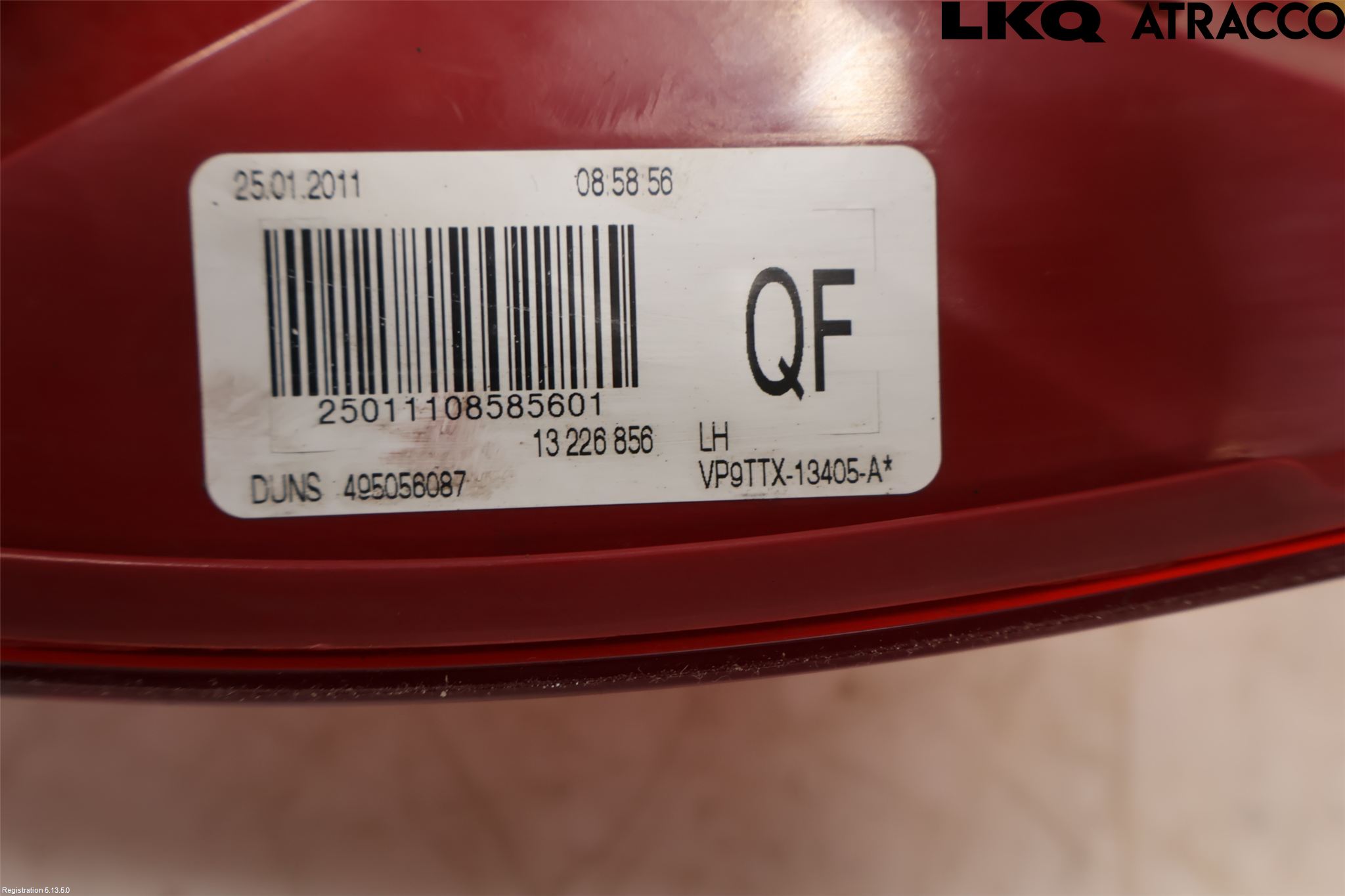 Opel INSIGNIA 09-16 Baklykt Venstre  På Luke(Indre