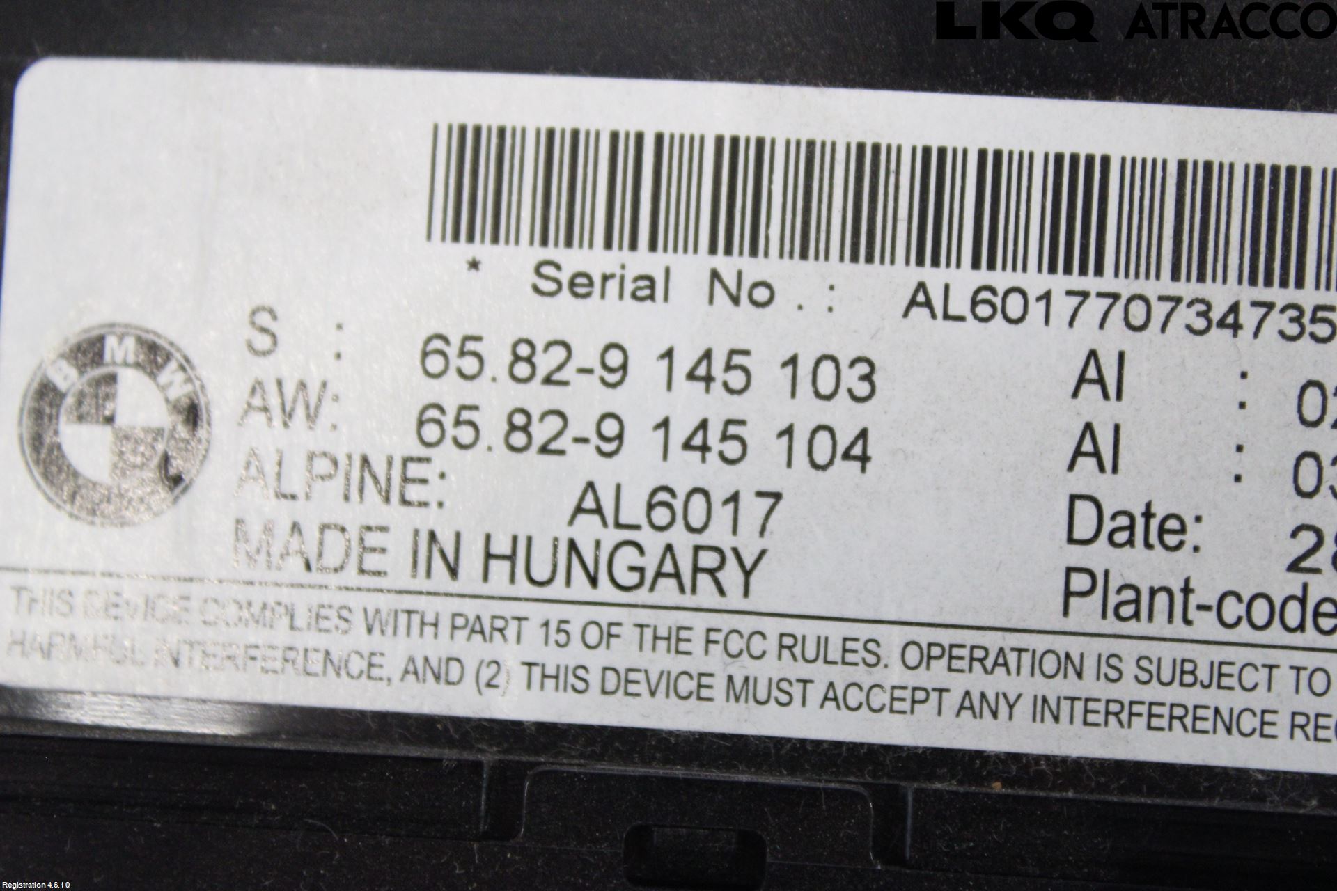 BMW 5 E60/61 Sed/Tou 02-10 Instr Kombinert