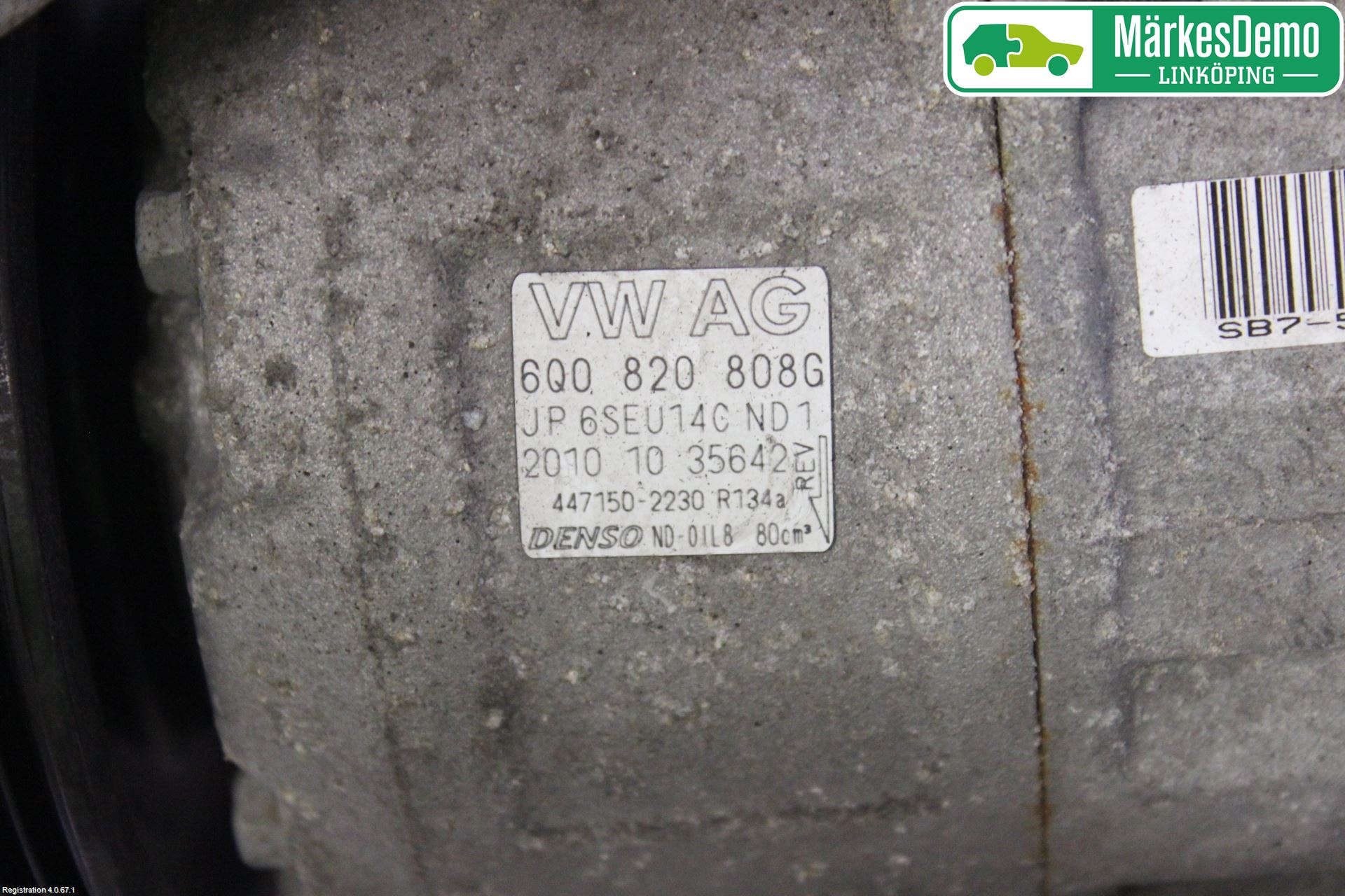 Skoda FABIA 07-14 Varme Ac Kompressor