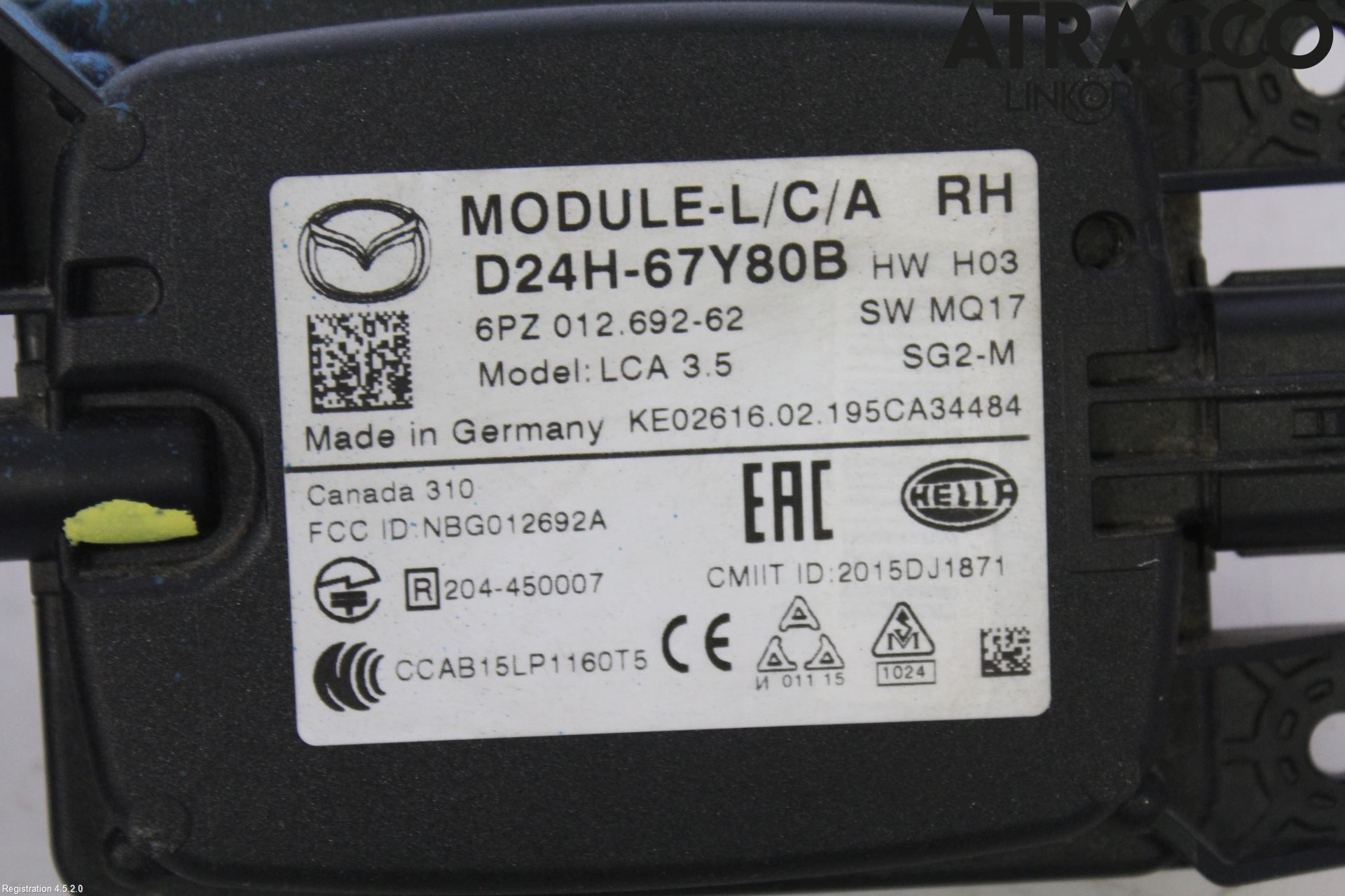 Mazda CX-3 Sensor Kollisjonsbeskyttelse