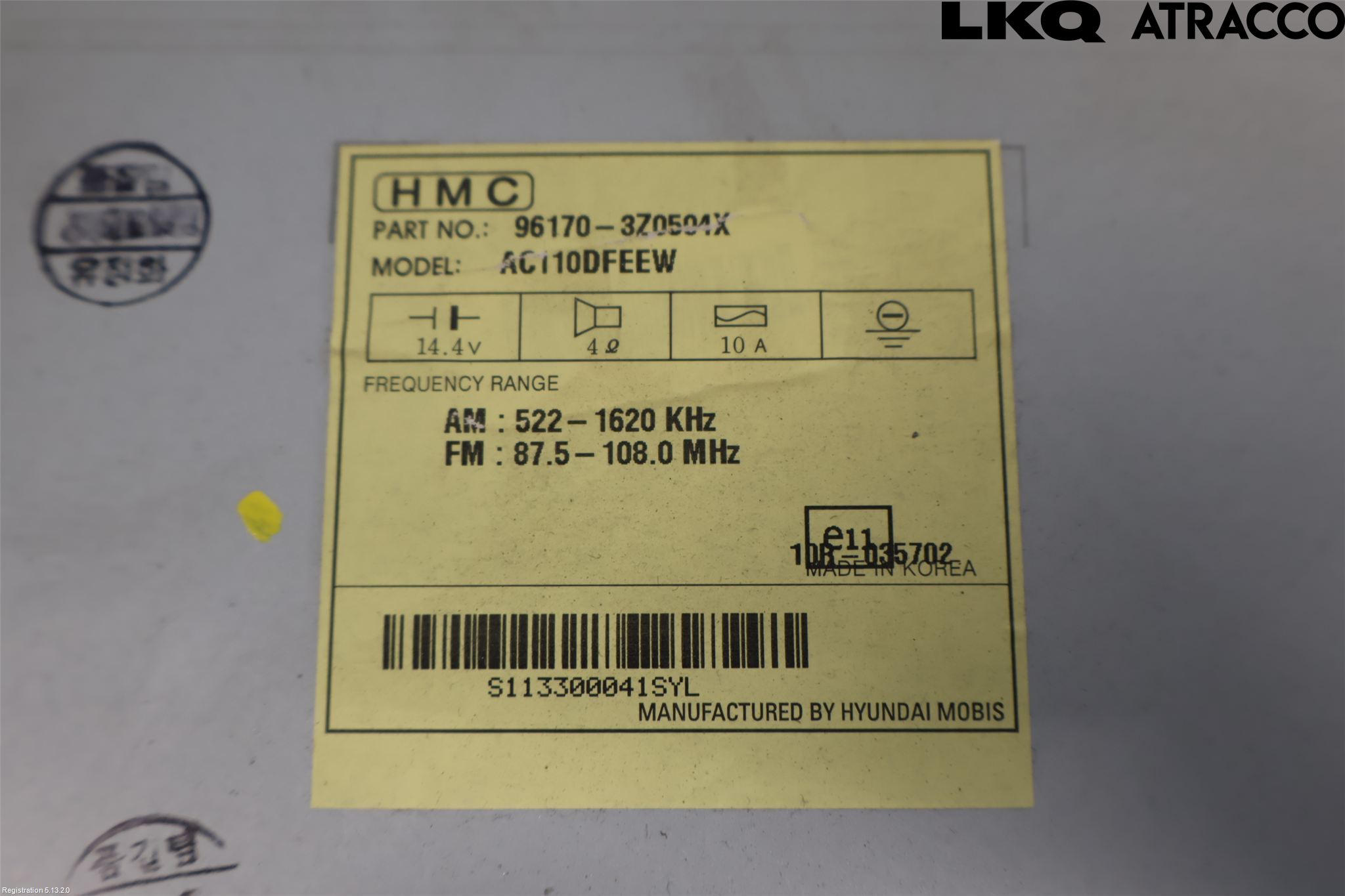 Hyundai i40 08-15 Stereo Radio Med Cd