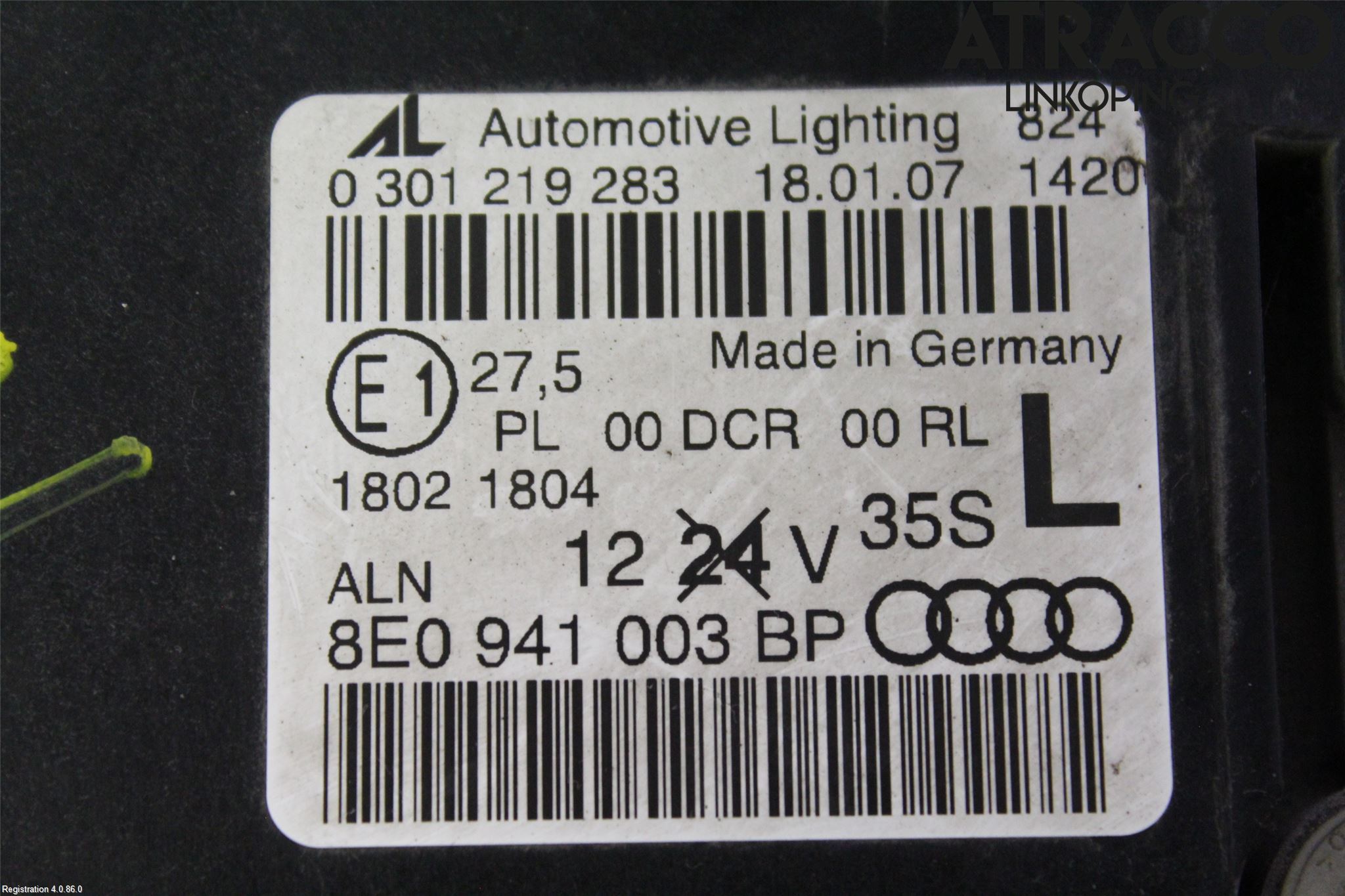 Audi A4/S4 05-07 Frontlykt Venstre