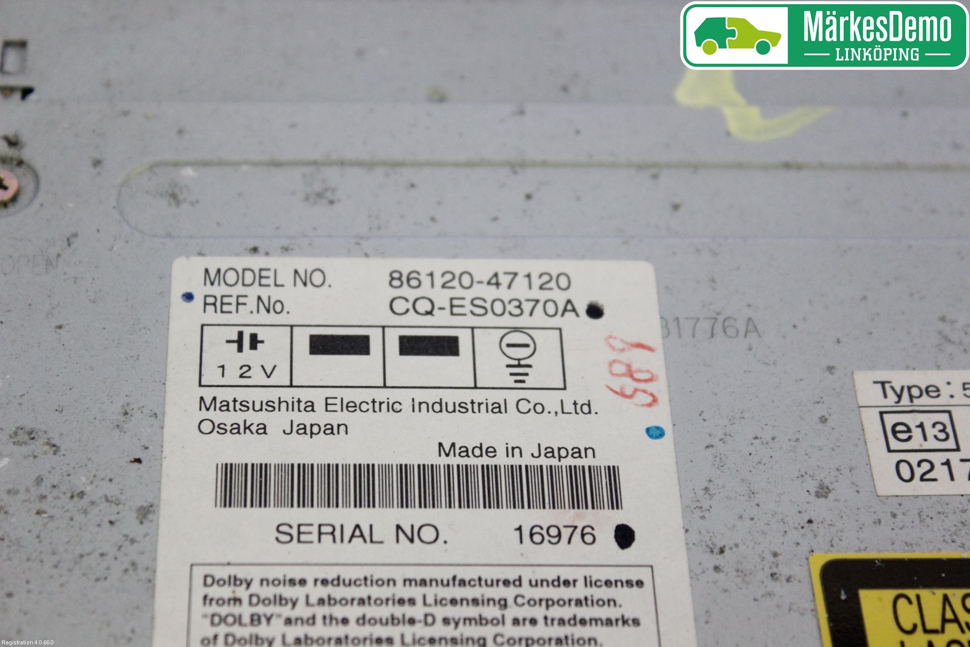 Toyota PRIUS NWH20 04-08 Stereo Radio Med Cd