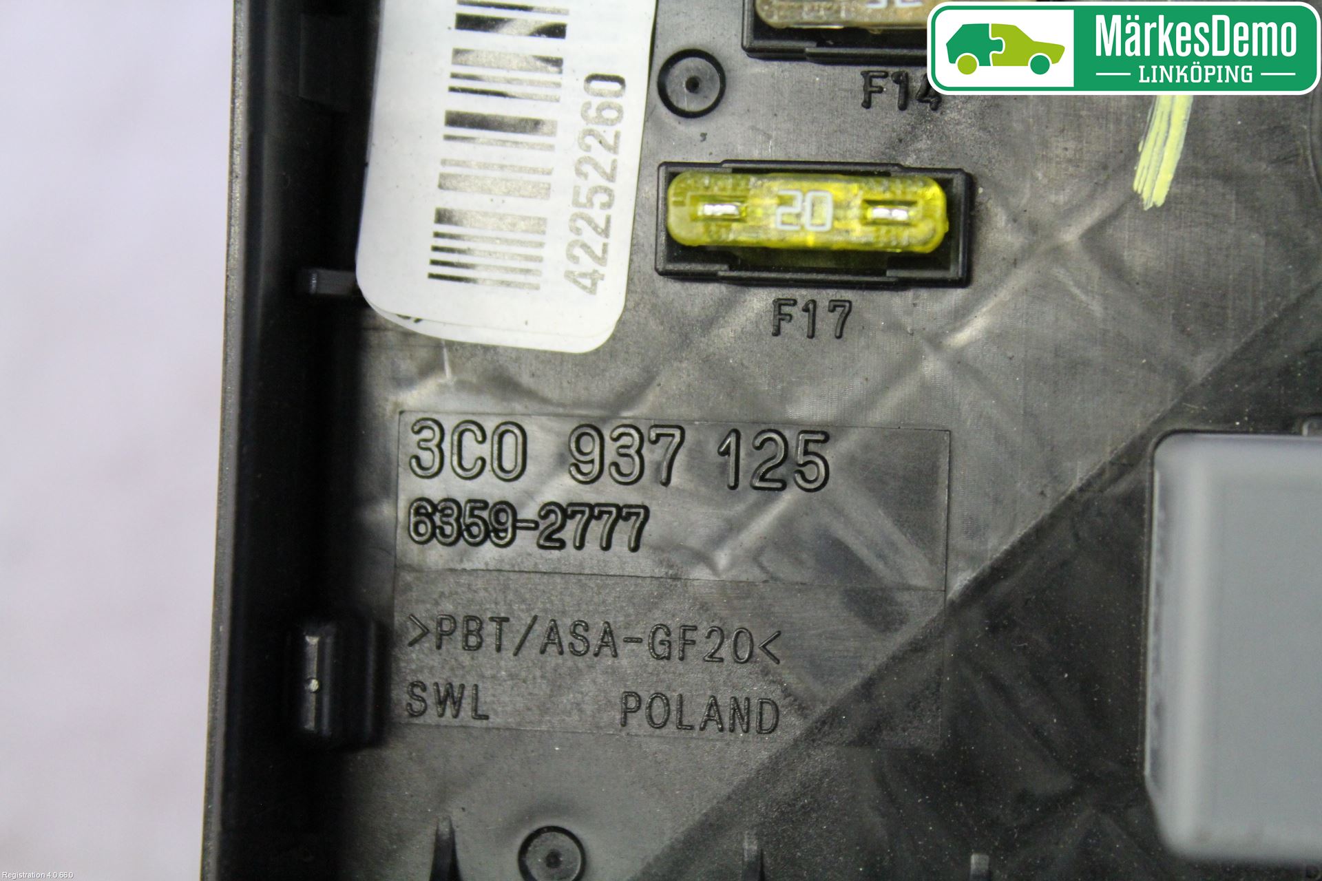Volkswagen VW PASSAT CC 08-16 Sikringsboks - Elsentral