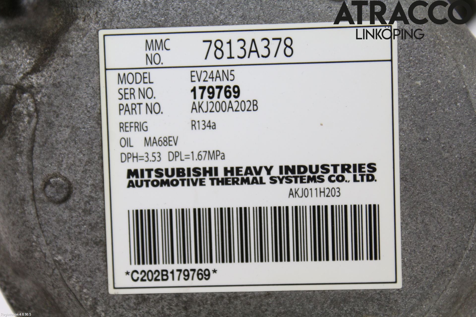 Mitsubishi OUTLANDER 13-21 Varme Ac Kompressor