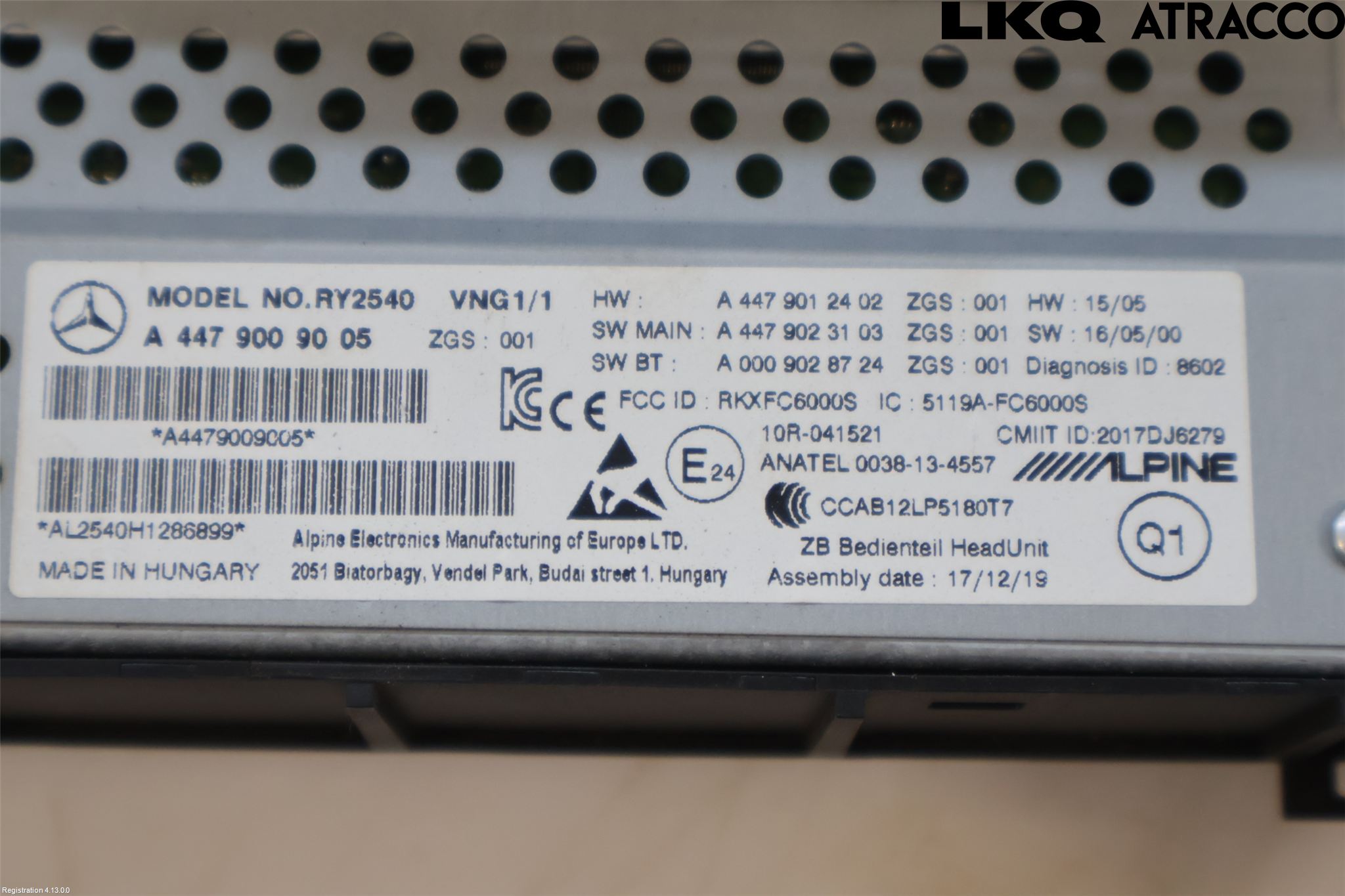 Mercedes-Benz MB VITO/V-KLASS (W640,W447,W448) 14- Stereo Radio Med Cd