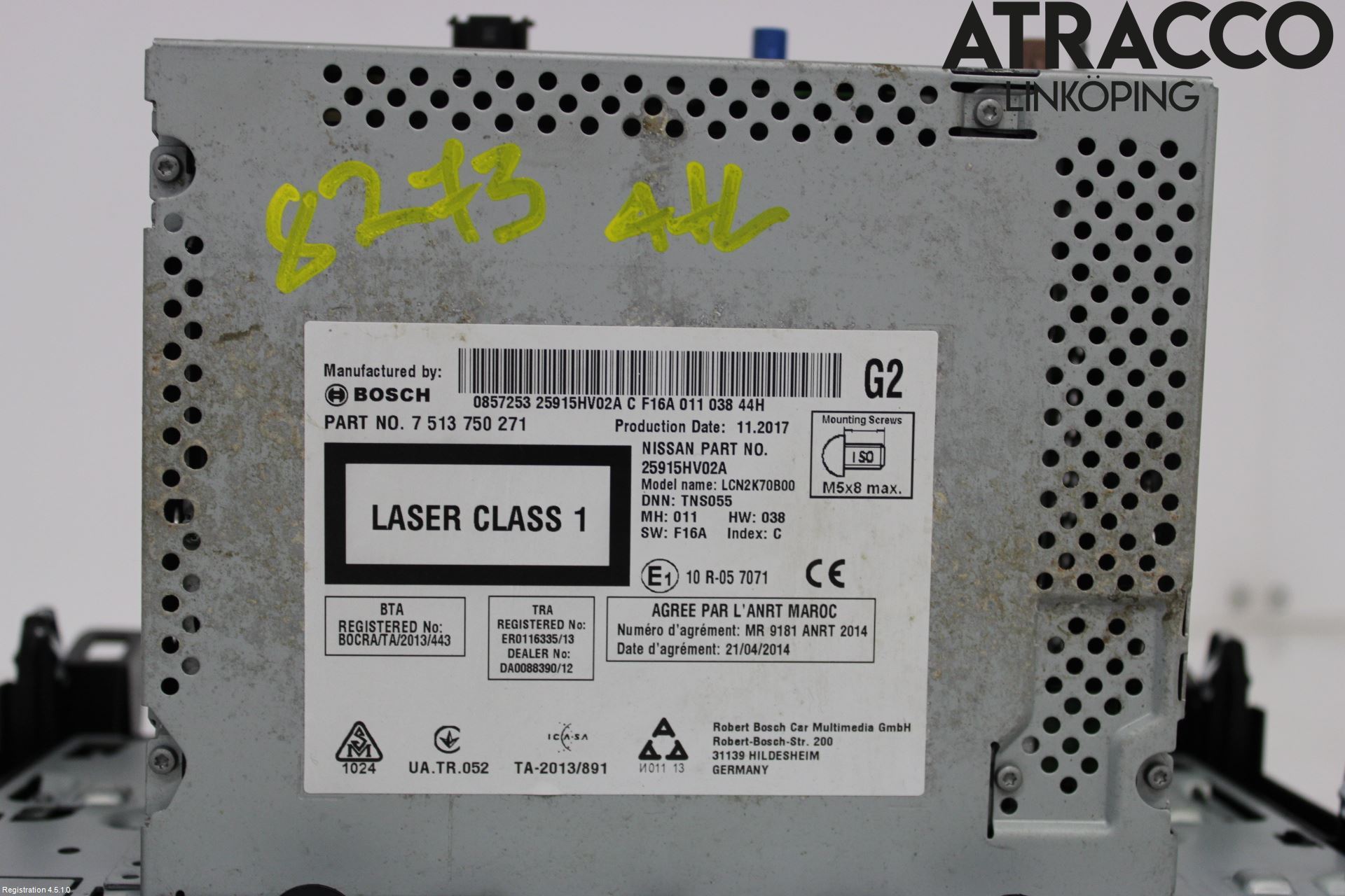 Nissan QASHQAI 17-21 Stereo Radio Med Cd