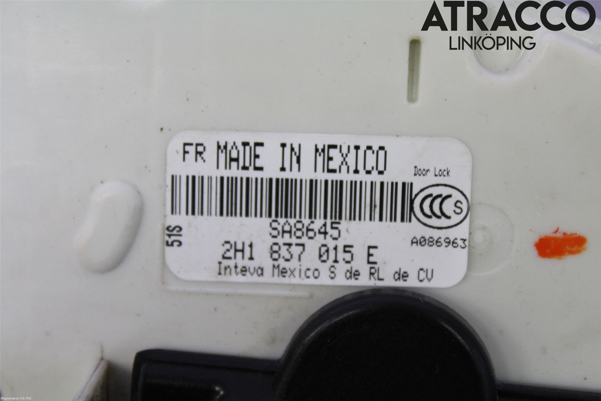 Volkswagen VW AMAROK 2H 10-22 Dørlås - Låsekasse