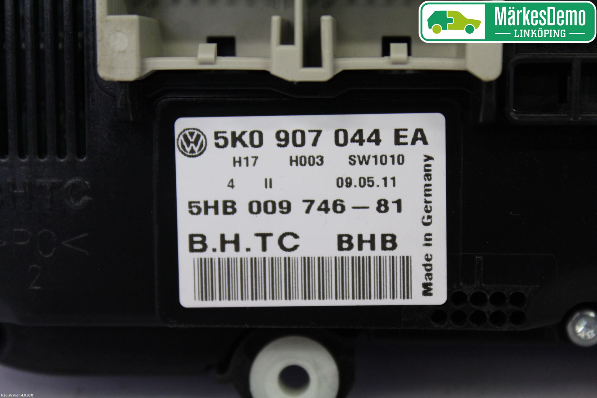 Volkswagen VW GOLF VI 09-13 Varme Ac Betjening-Display