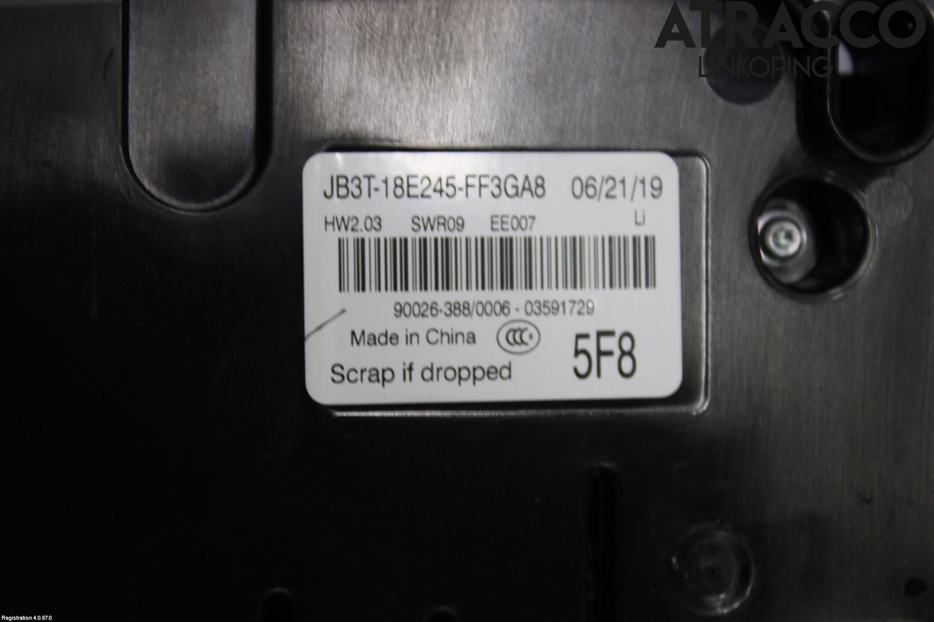 Ford RANGER EU 12-23 Varme Ac Betjening-Display