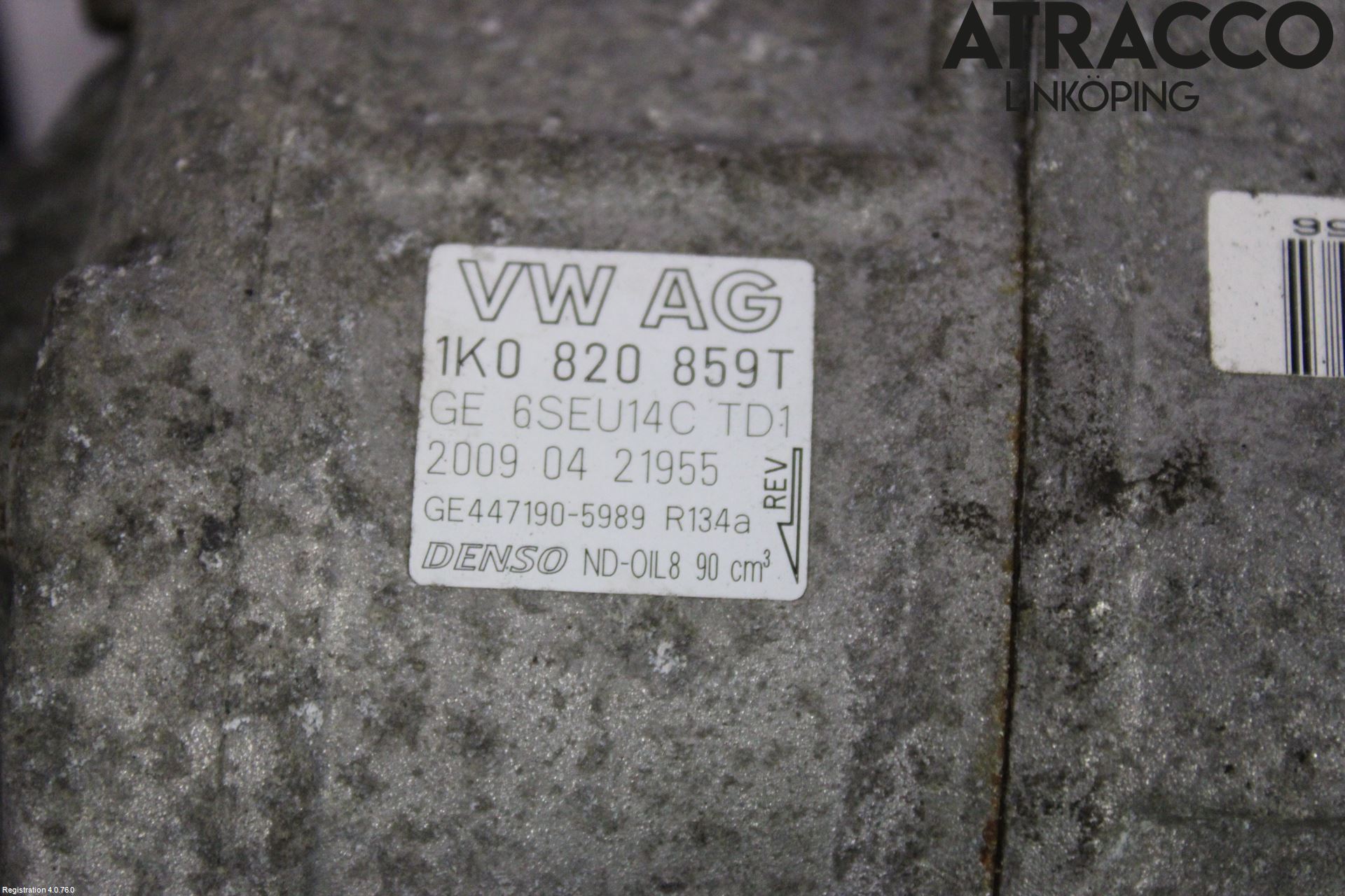 Volkswagen VW GOLF V 04-09 Varme Ac Kompressor