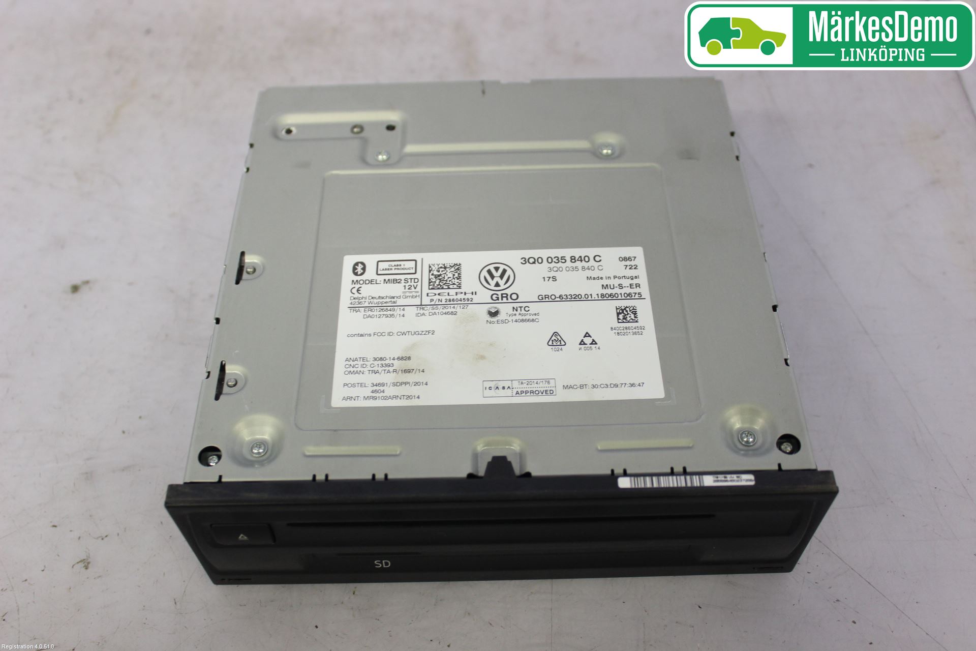 Volkswagen VW PASSAT 15-19 Stereo Radio Med Cd
