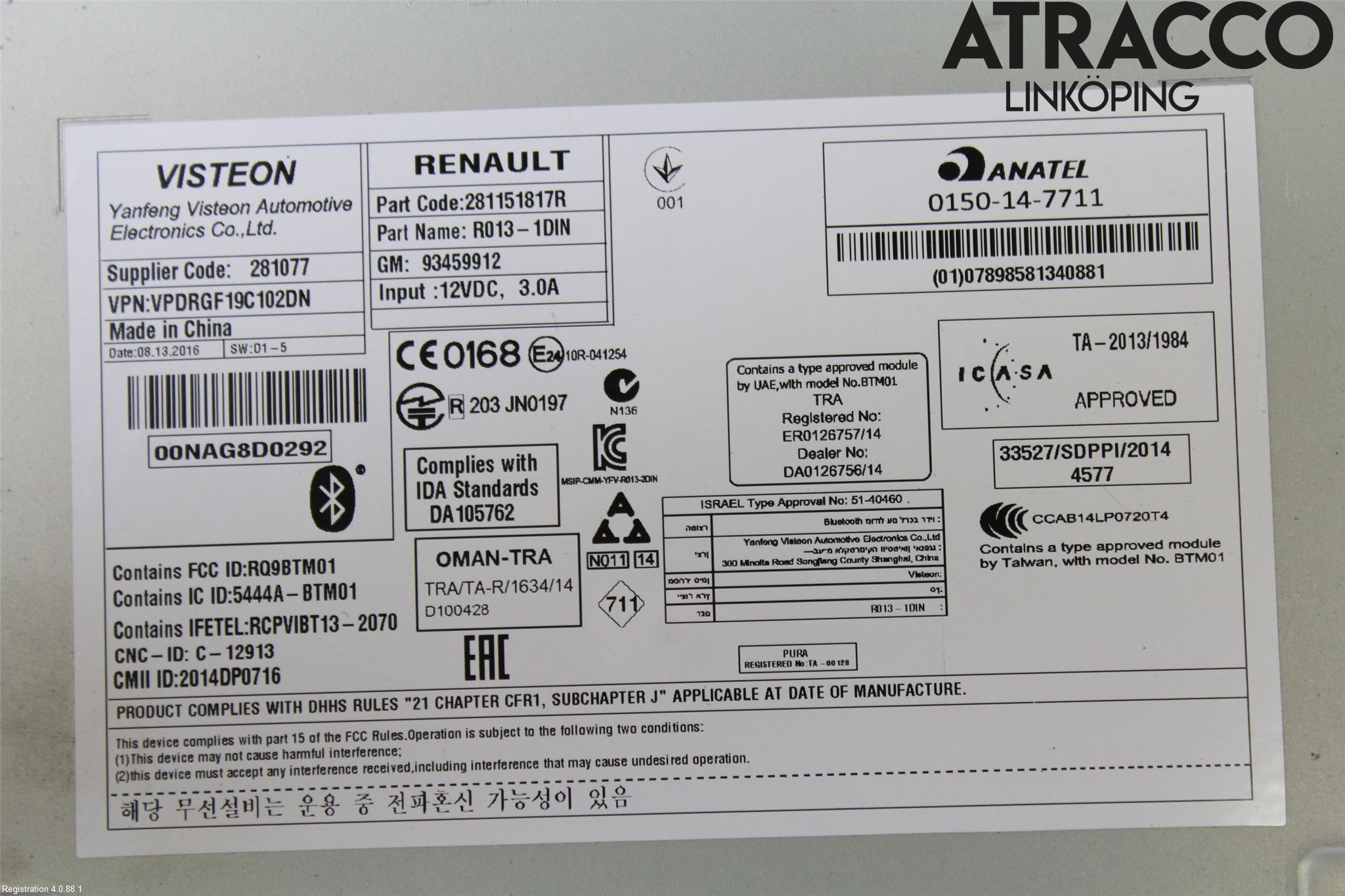 Opel VIVARO 15-19 Stereo Radio Med Cd