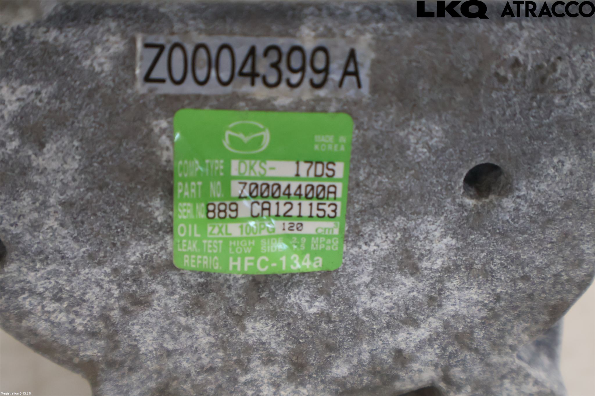 Mazda 6 08-13 Varme Ac Kompressor