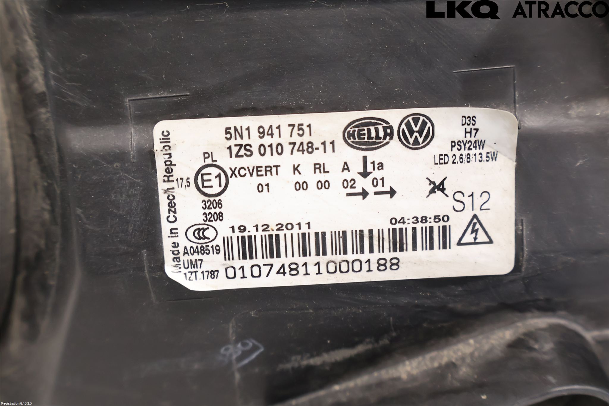 Volkswagen VW TIGUAN 07-16 Frontlykt Venstre