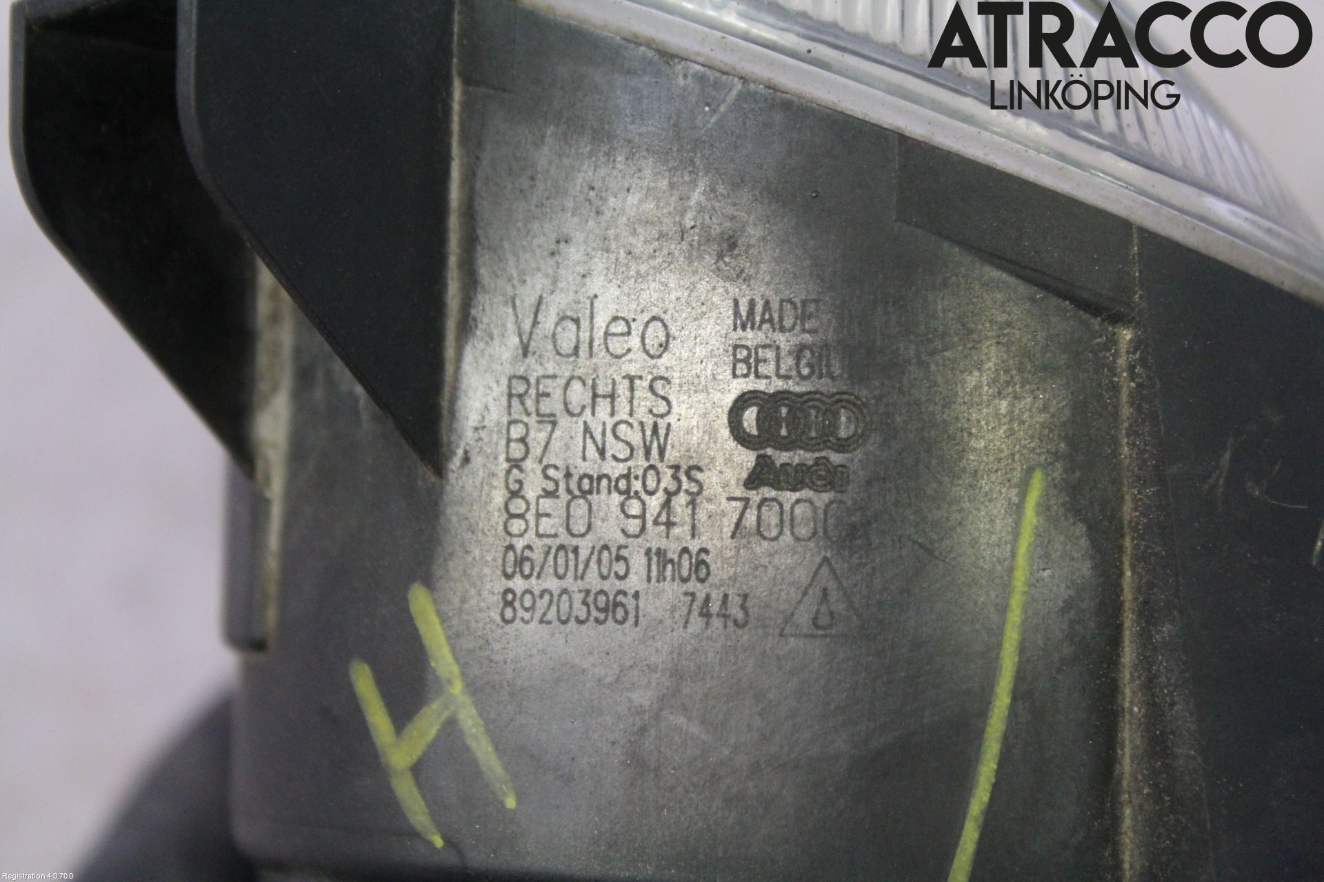 Audi A4/S4 05-07 Frontlykt-Kurve-Tåkelys