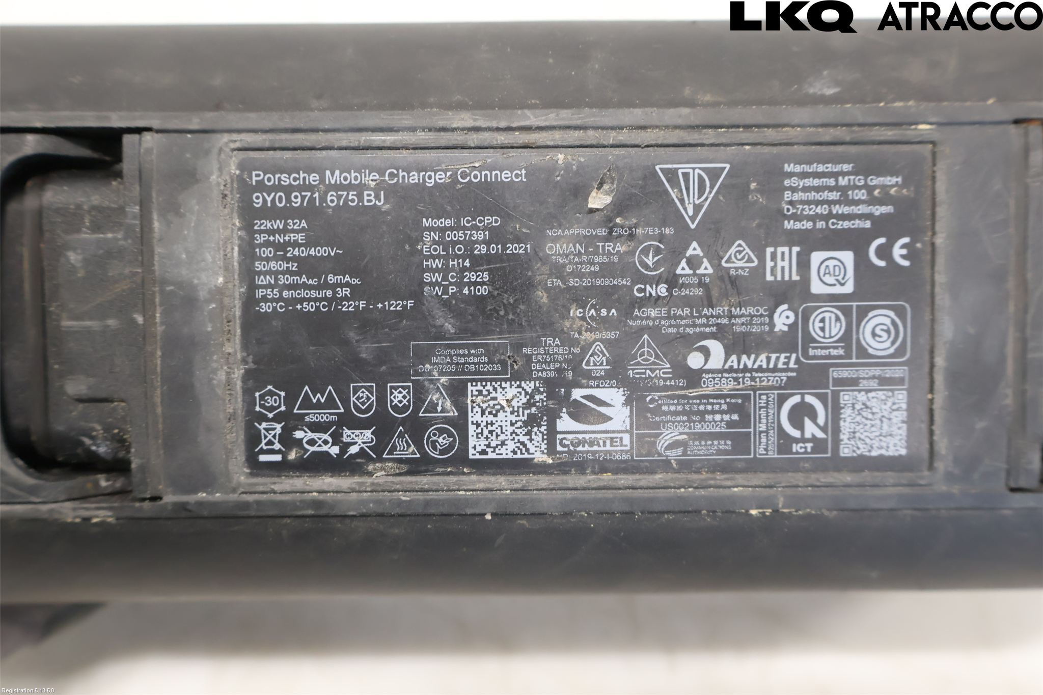 Porsche TAYCAN 20- Batterilader Hybrid