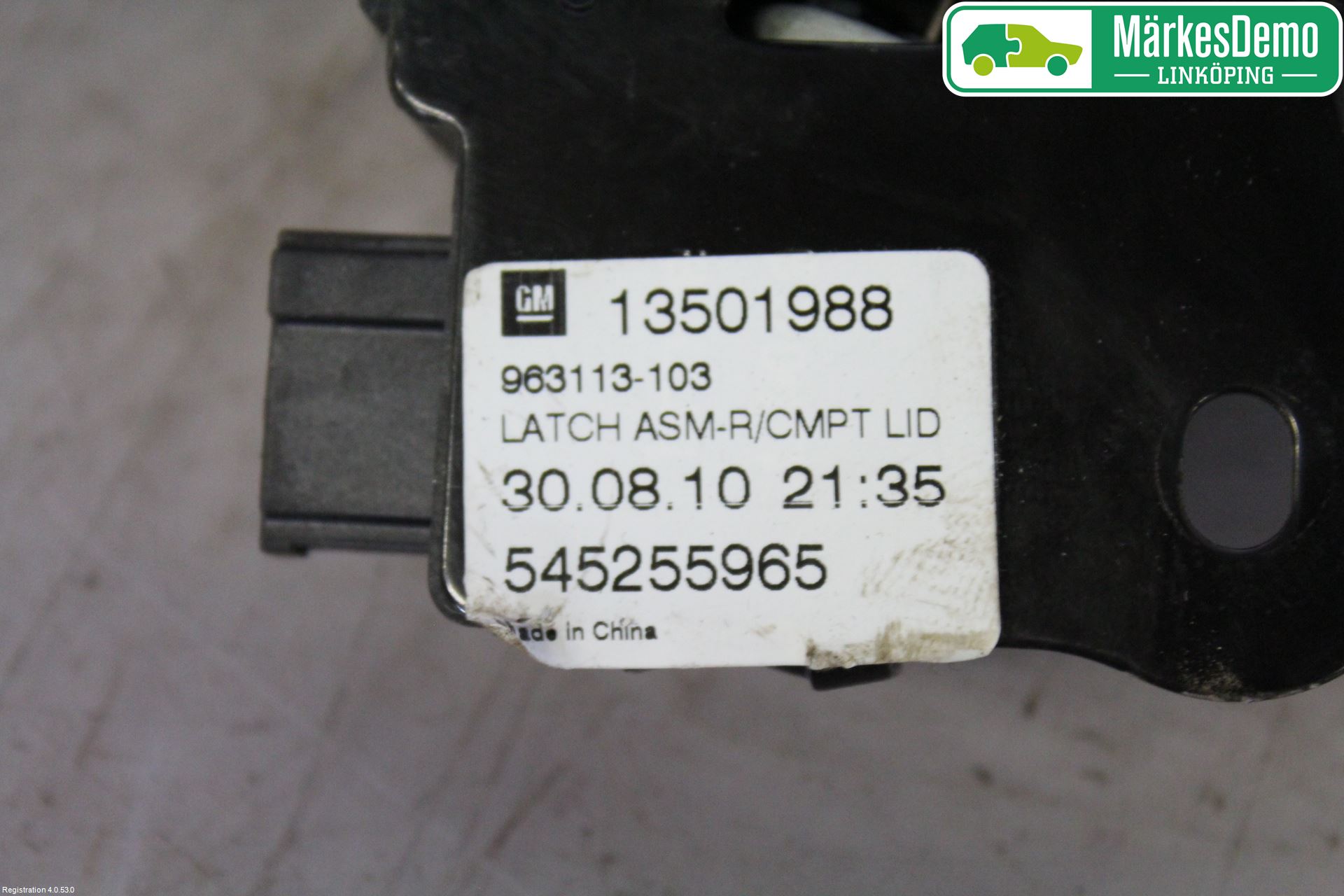 Saab 9-5 10-12 Bakluke-Lokk Låsekasse