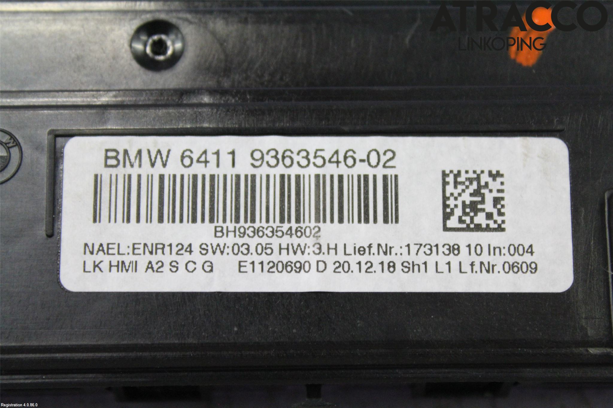 BMW 3 F30/F31/F80 12-19 Varme Ac Betjening-Display