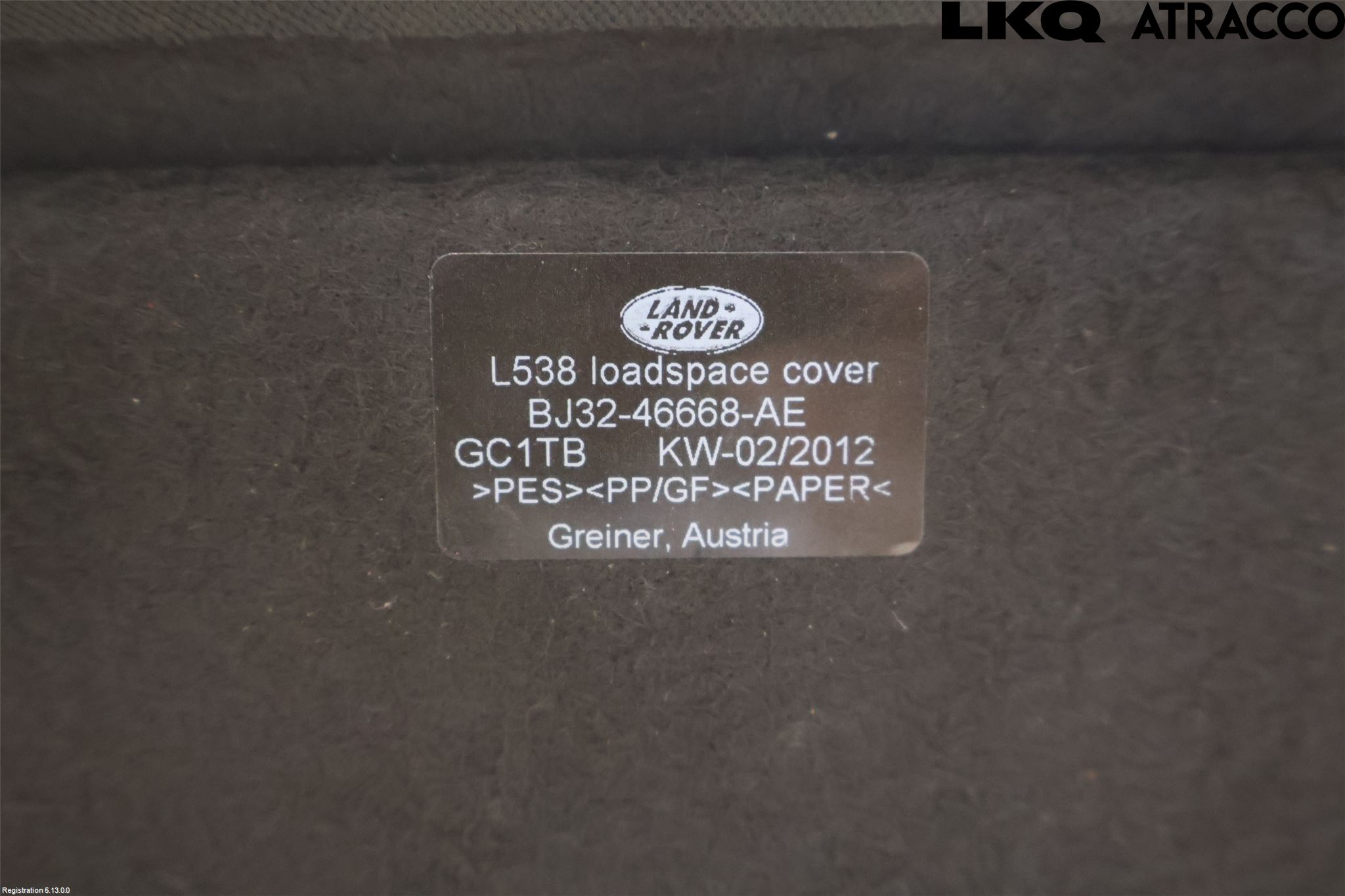 Landrover LAND ROVER RANGE ROVER EVOQUE (L538) 11-18 Innr Hattehylle