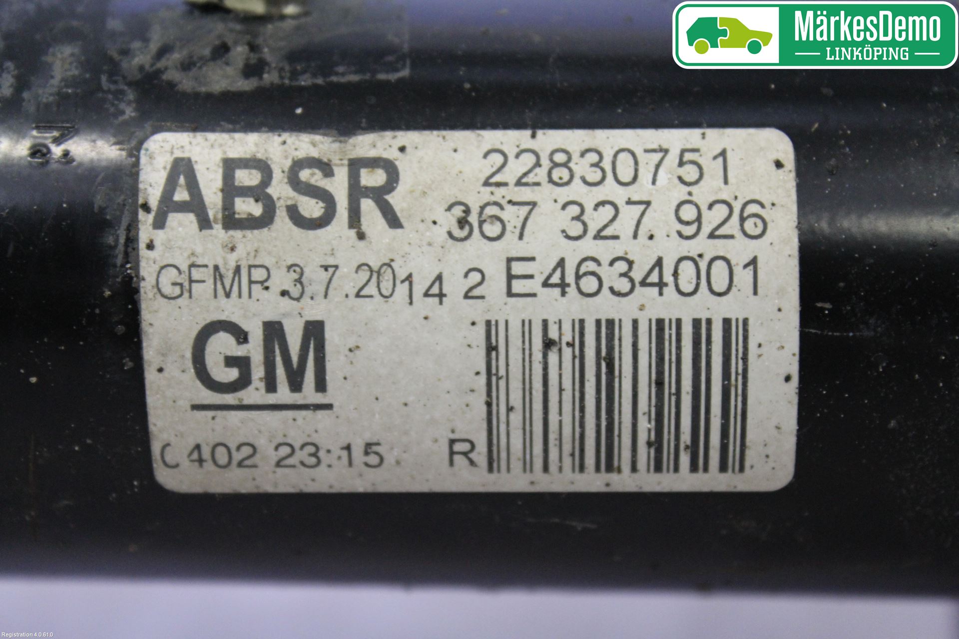 Opel INSIGNIA 09-16 Fjærbein Foran Høyre