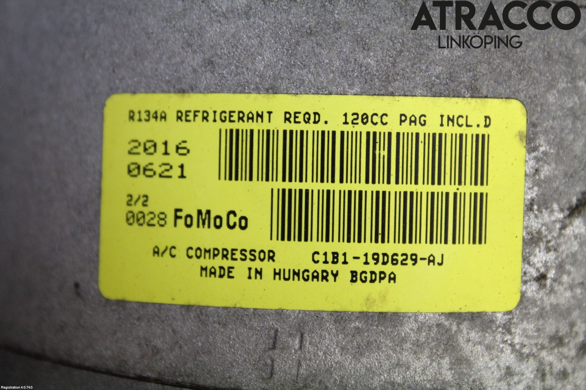 Ford FIESTA 13-17 Varme Ac Kompressor