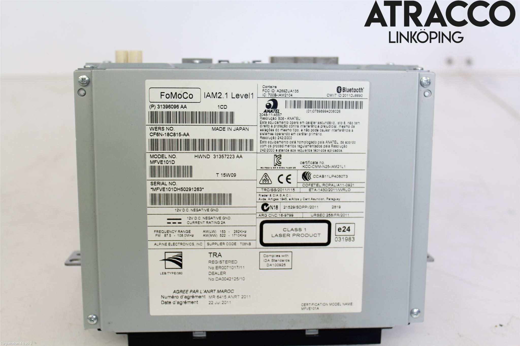 Volvo V40 12-19 Stereo Radio Med Cd