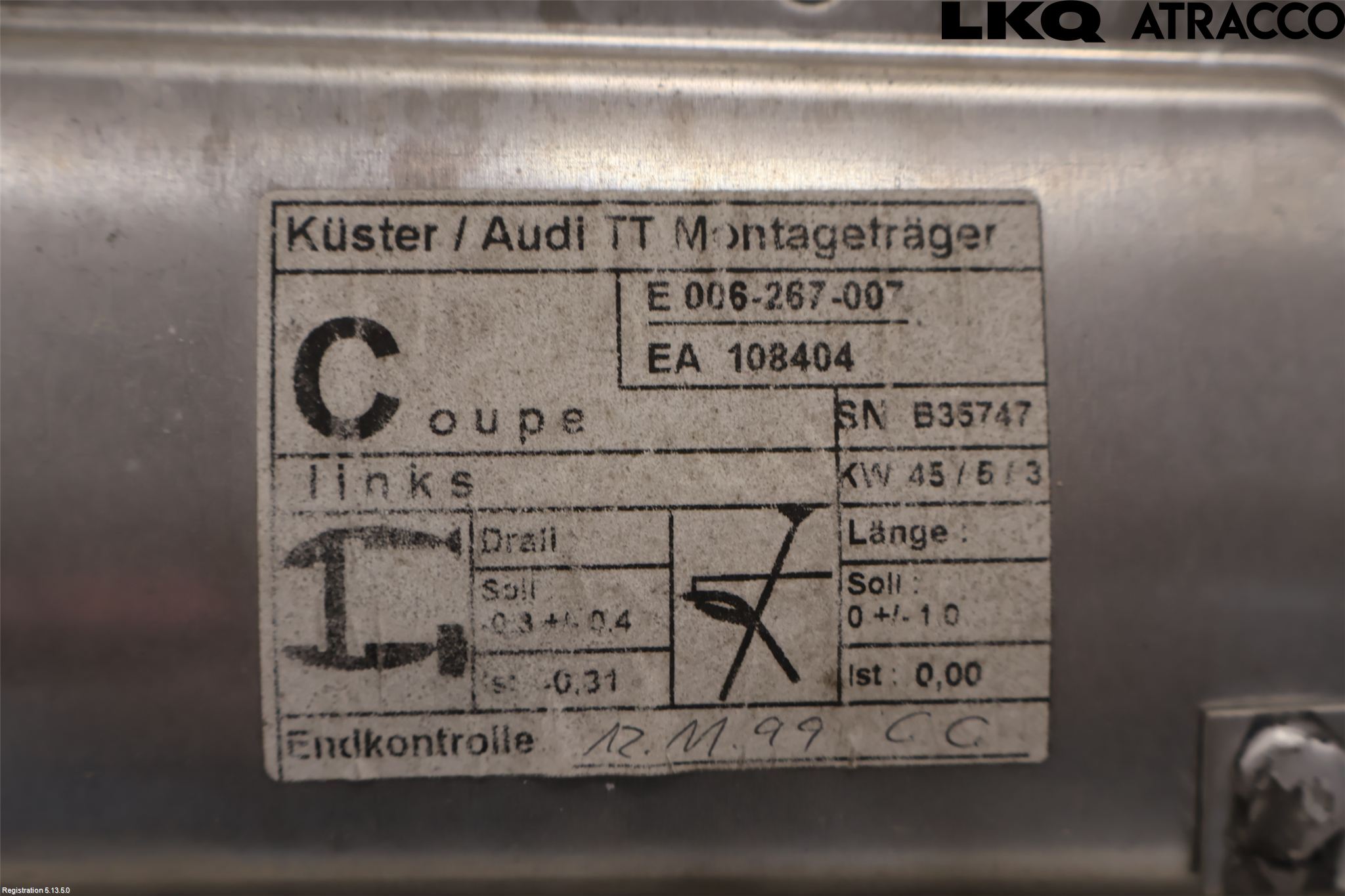 Audi TT 99-06 Vindusheis El Komp