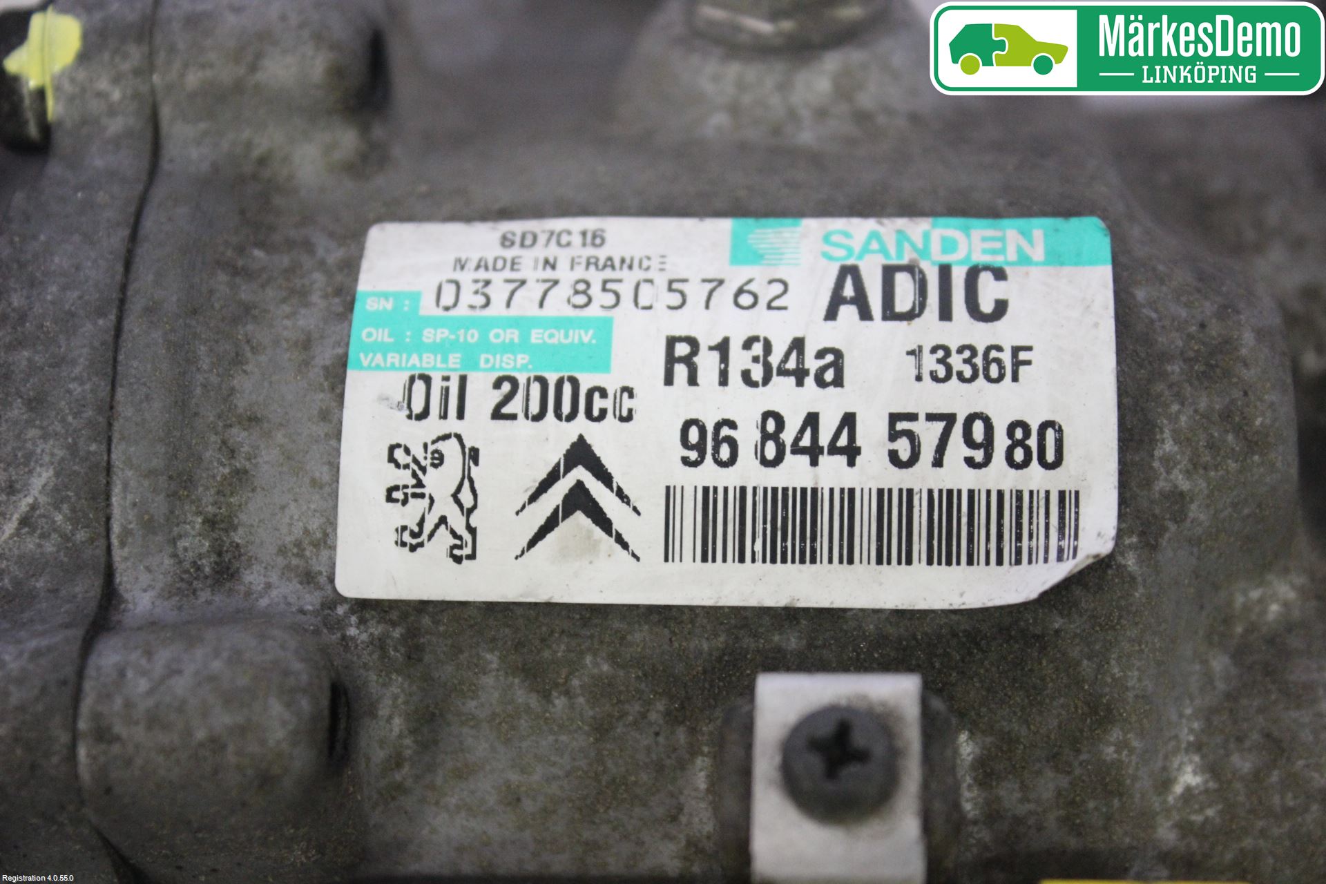 Citroen C4 PICASSO 06-13 Varme Ac Kompressor