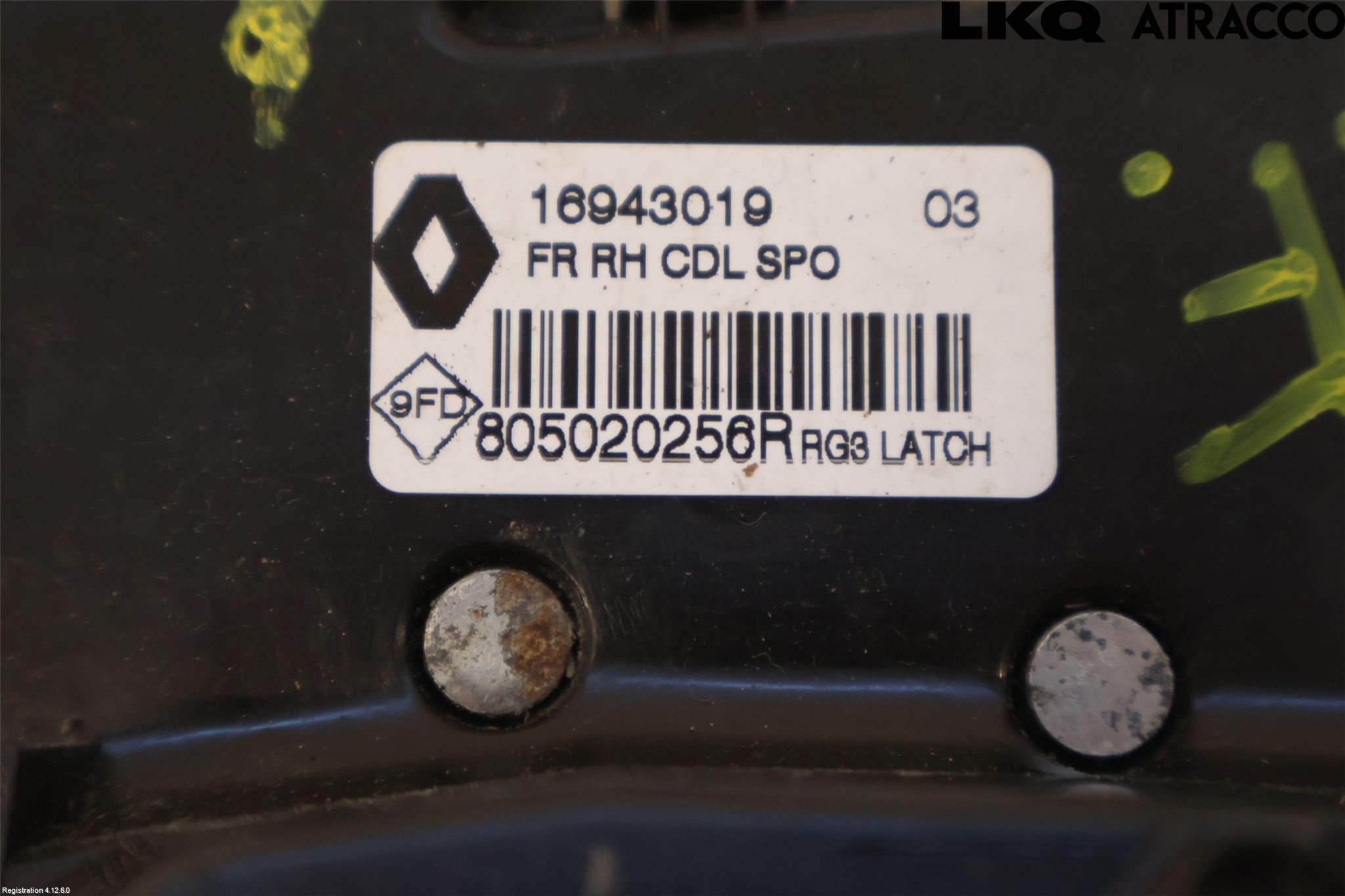 Renault MEGANE IV 16-23 Dørlås - Låsekasse