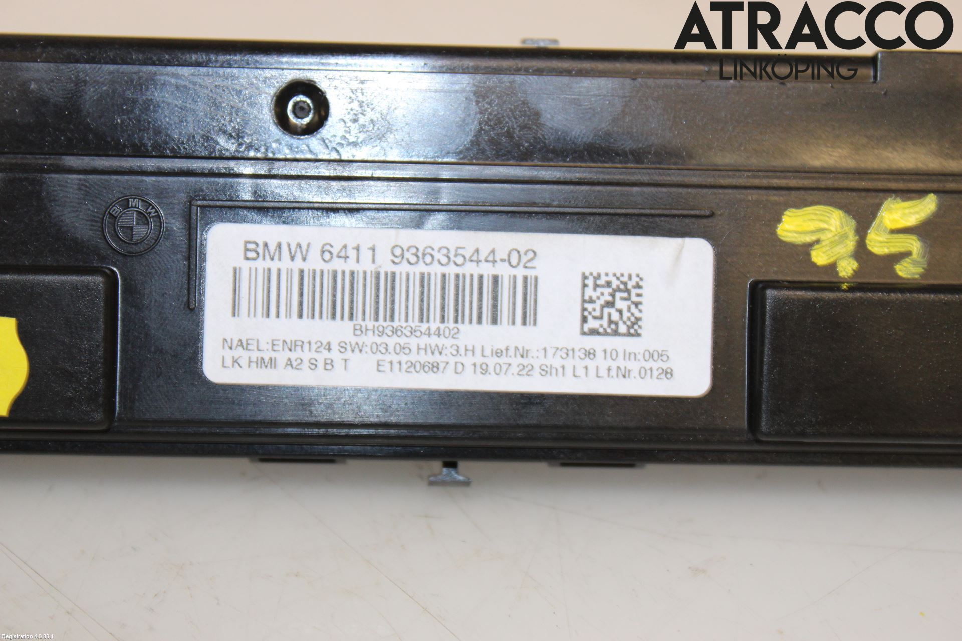 BMW 3 F30/F31/F80 12-19 Varme Ac Betjening-Display