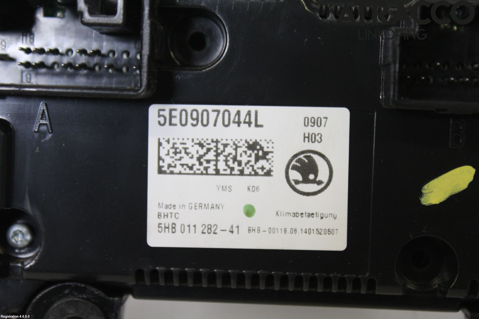 Skoda OCTAVIA (5E) 13-20 Varme Ac Betjening-Display