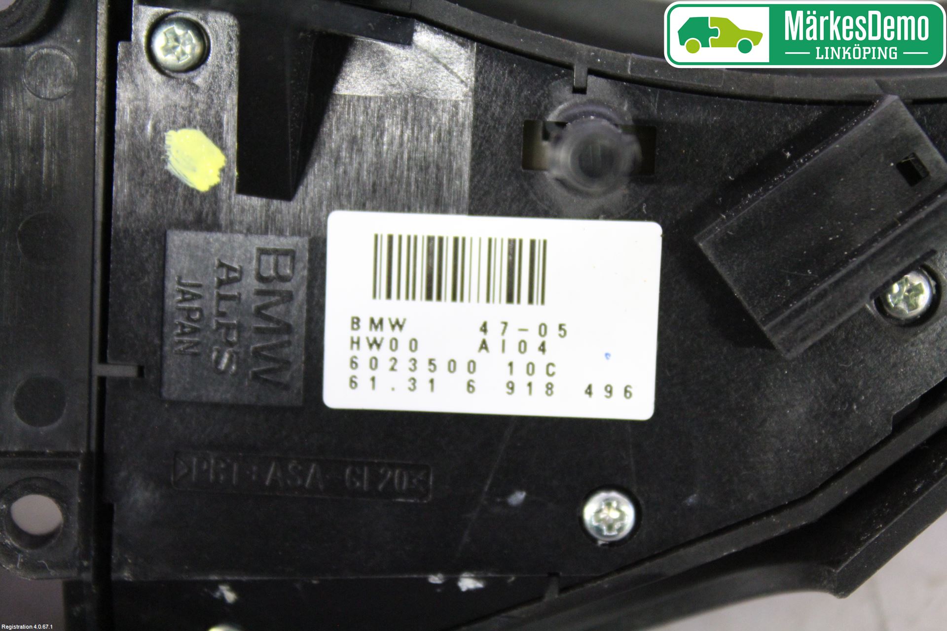 BMW 6 E63/64    02-10 Bryter Ratt Radio-Stereo